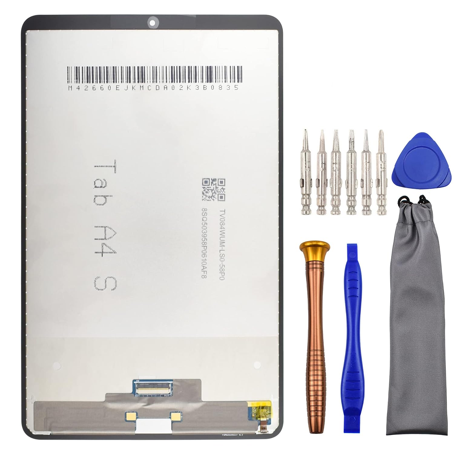 Tablet Full Screen LCD Digitizer Touch Mount Replacement for Samsung Galaxy Tab A 8.4 (2020) SM-T307U, with Tool Kit, Blac...