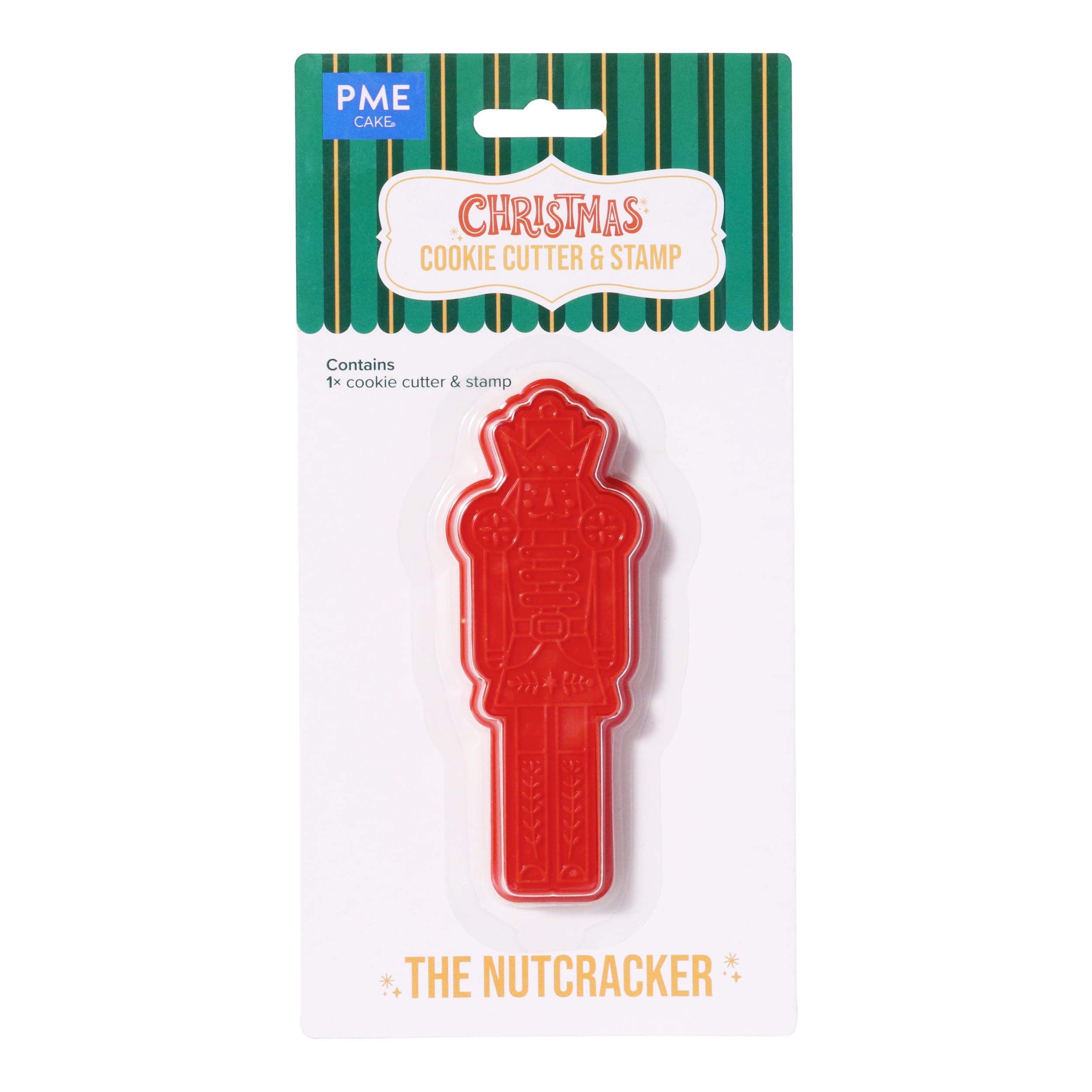 PME Christmas Cookie Cutter & Stamp - The Nutcracker, Red