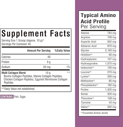 Miniatura 6 de Polvo de péptidos de colágeno múltiple tipo I II III V X, proteína de colágeno hidrolizada para mujeres y hombres, piel, cabello, uñas, sin sabor,