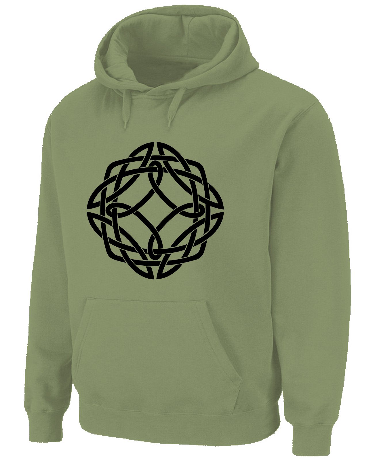 Tribal T-Shirts Mens Celtic Knot Hoody (Medium, Khaki)
