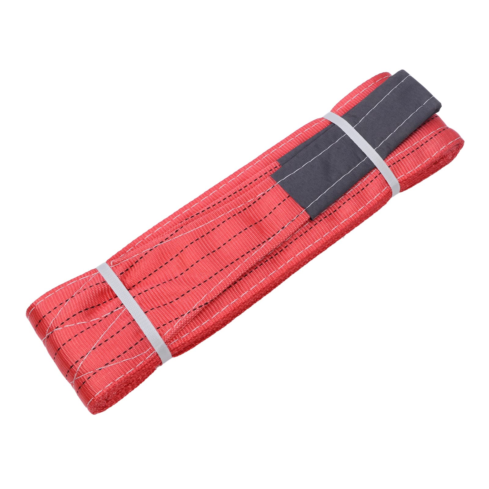 Cinghia di sollevamento Red Rigging da 5 T, imbracatura per sollevamento e traino con fibbia rinforzata, cintura in poliestere da 4 m / 13,12 ft per gru industriali e applicazioni