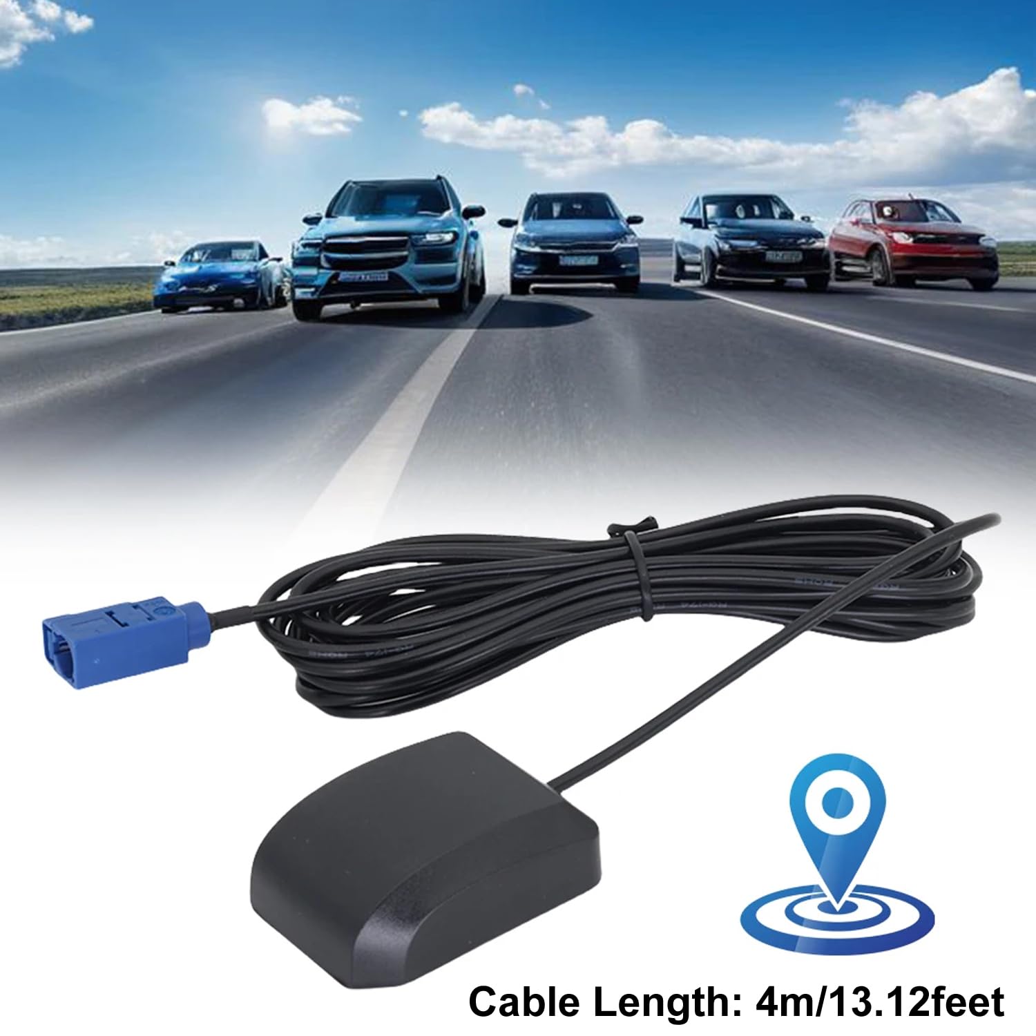 Antenna GPS attiva impermeabile 4 m Fakra C blu per Ford Dodge RAM GM Chevy Chevrolet GMC Jeep Cadillac BMW Mercedes Benz auto camion SUV