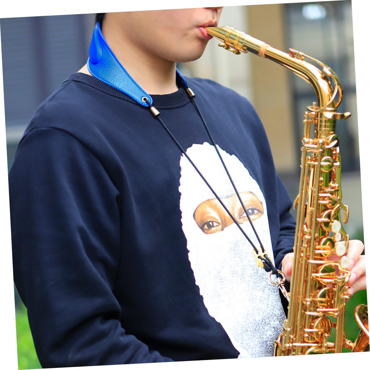 Holibanna Saxophone Shoulder Neck Strap Saxophone Strap Comfort for Bass Clarinet English Horn Easy Adjustment