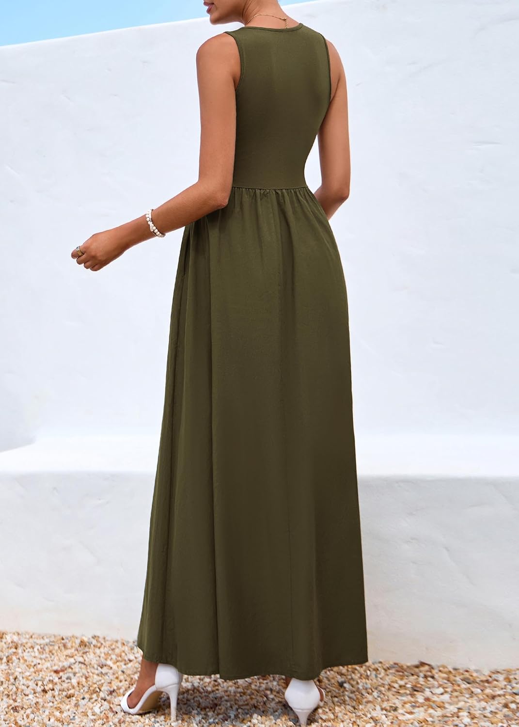 KIRUNDO Summe Sleeveless Maxi Dresses for Women 2026 Spring Wedding Guest A Line Tank Elegant Flowy Beach Long Sundress - Image 2