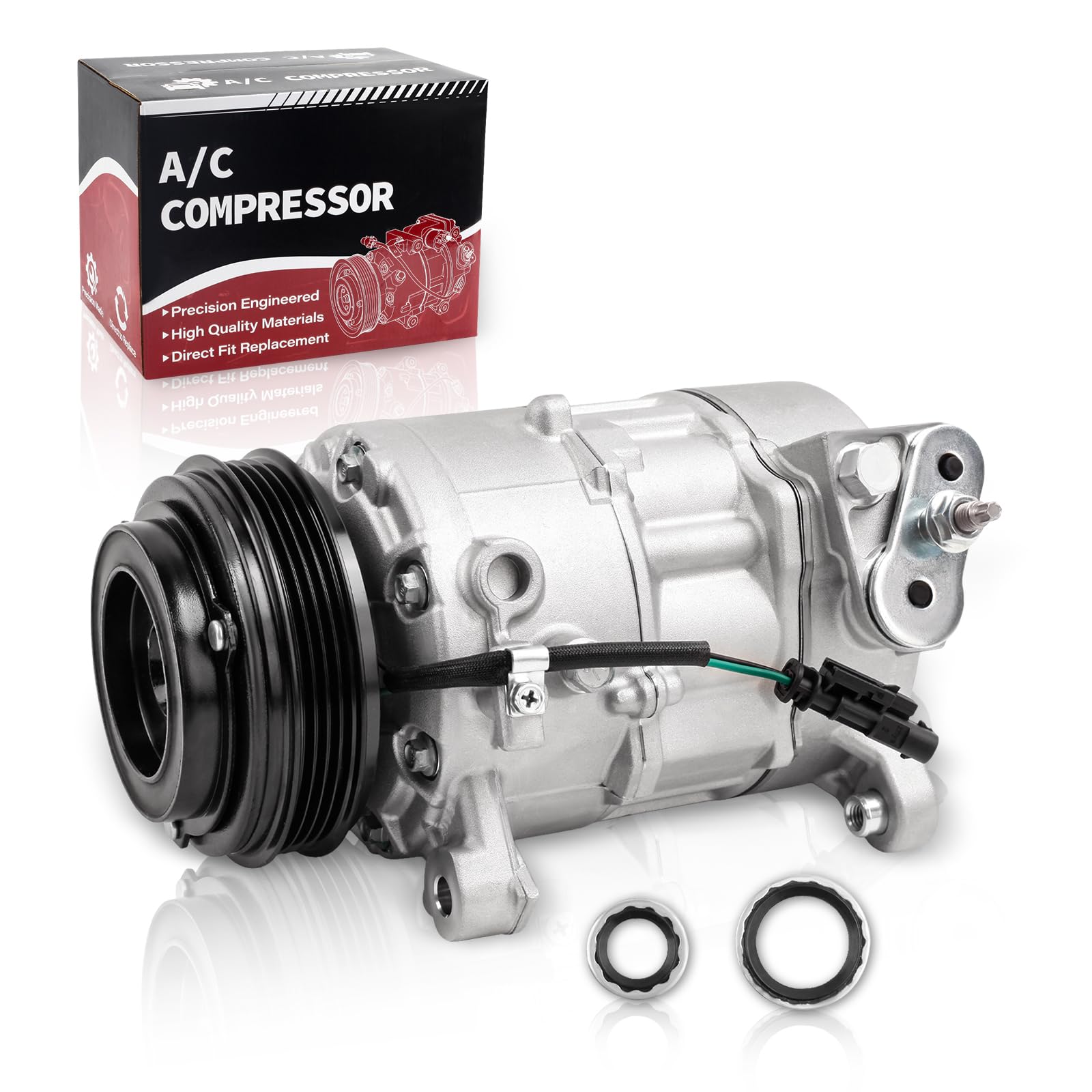 Air Conditioner AC Compressor with Clutch Compatible with Suburban Tahoe,Escalade,Escalade ESV,Yukon,Yukon XL 2015-2020 Replace 22986666 84203719