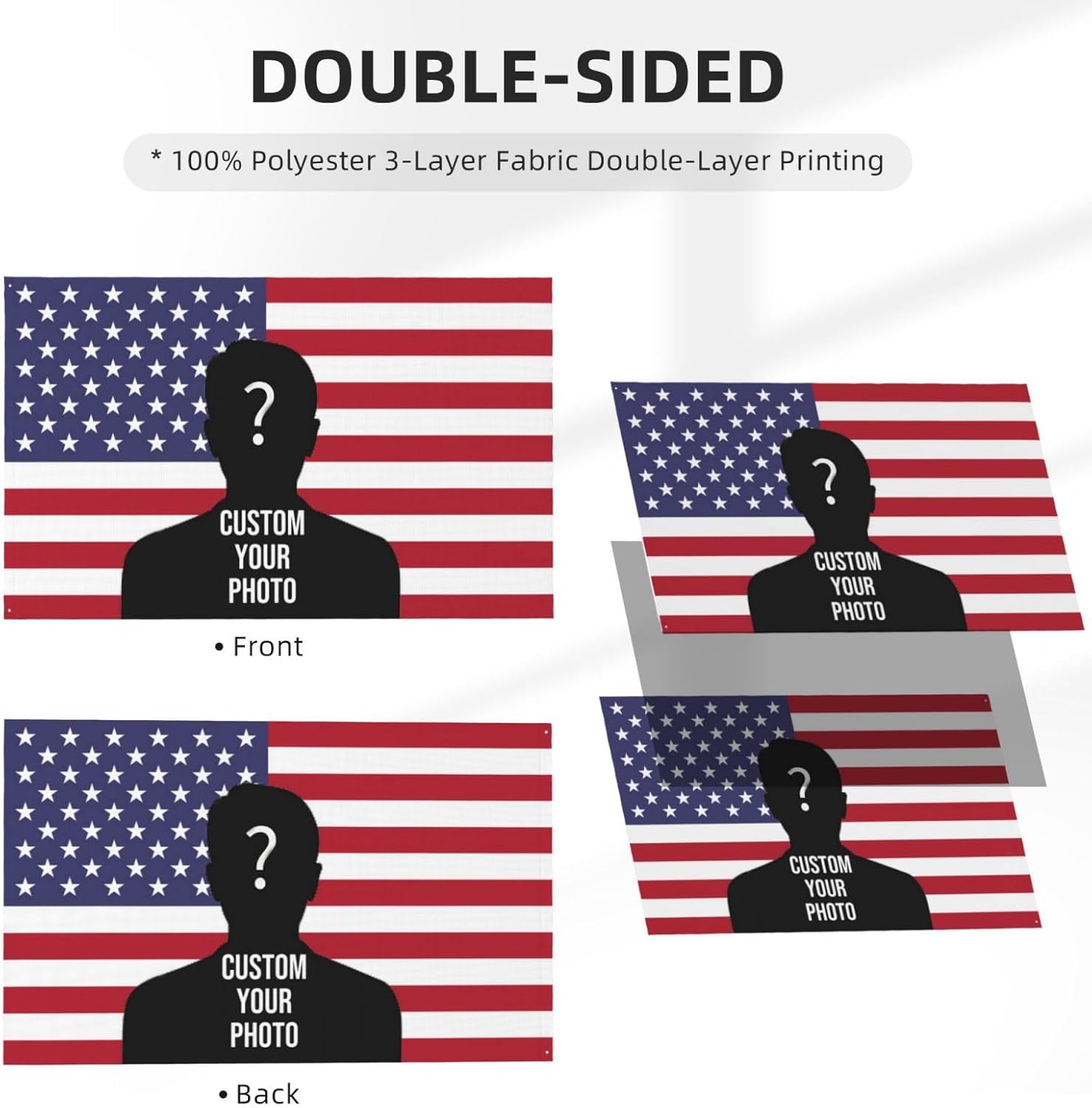 Custom Flag 5x8 Ft Personalized Add Photo To American Flag Customized Room Dorm For Wall Flag Garden Yard Decoration Outdoor Banner