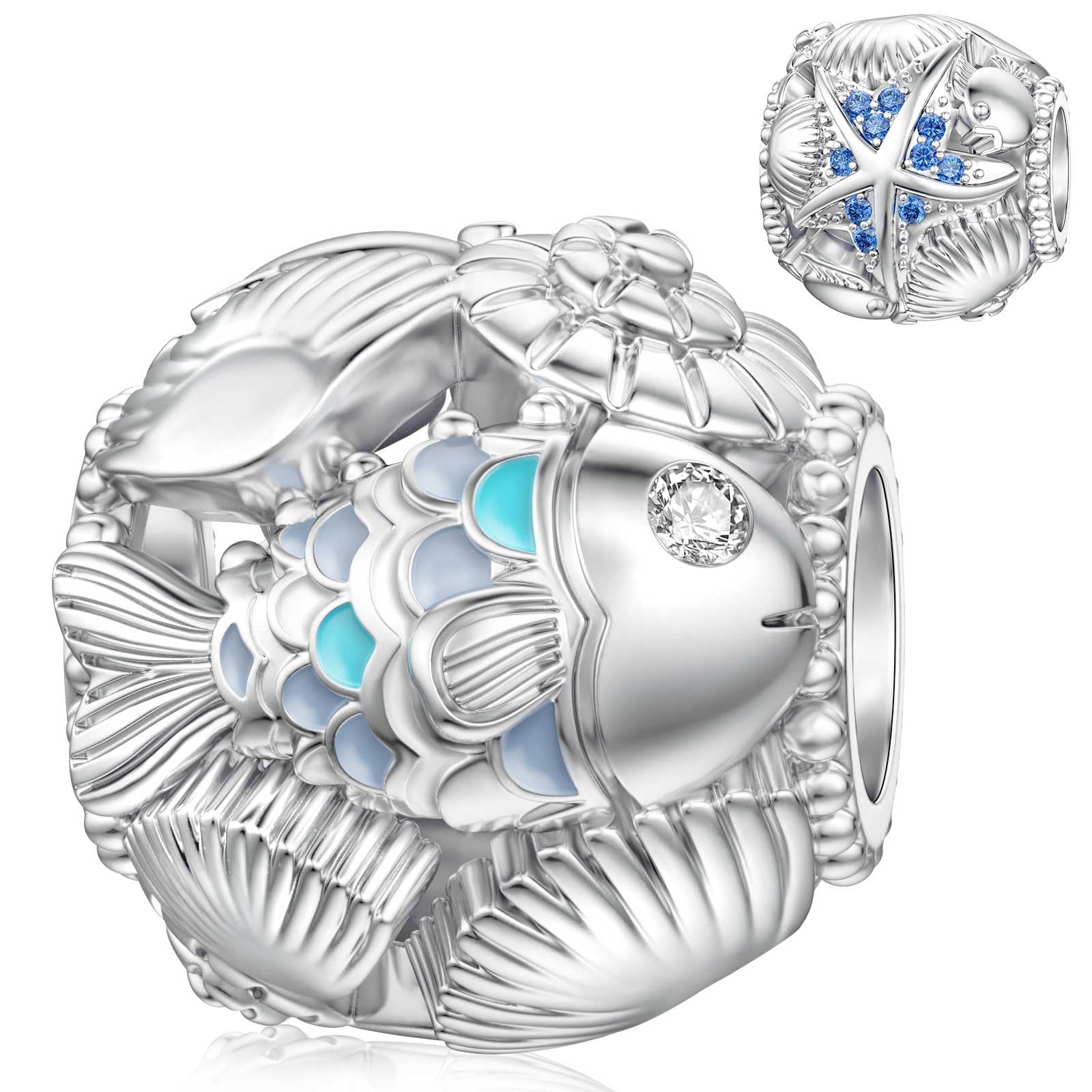 SEVENWELL Bee Butterfly Insect Charm Turtle Shell Starfish Ocean Charm for Women