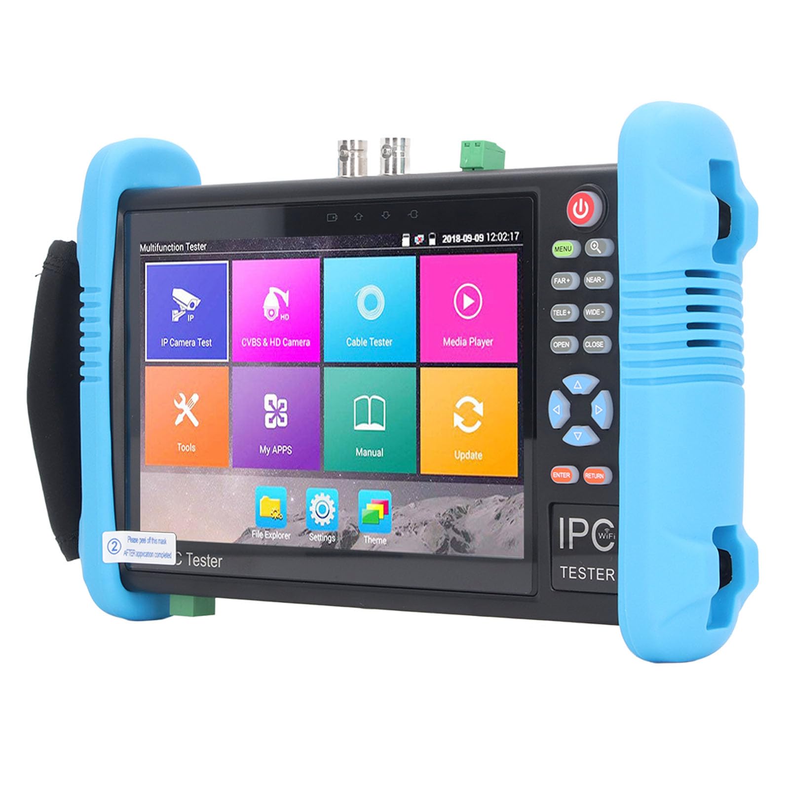 7-Zoll-IPS-Touchscreen-CCTV-Kameratester 4K-CCTV-Kameratester Netzwerk-Videoüberwachungstester 100-240 V mit TVI CVI AHD SDI IP-Kameratest (EU-Stecker)