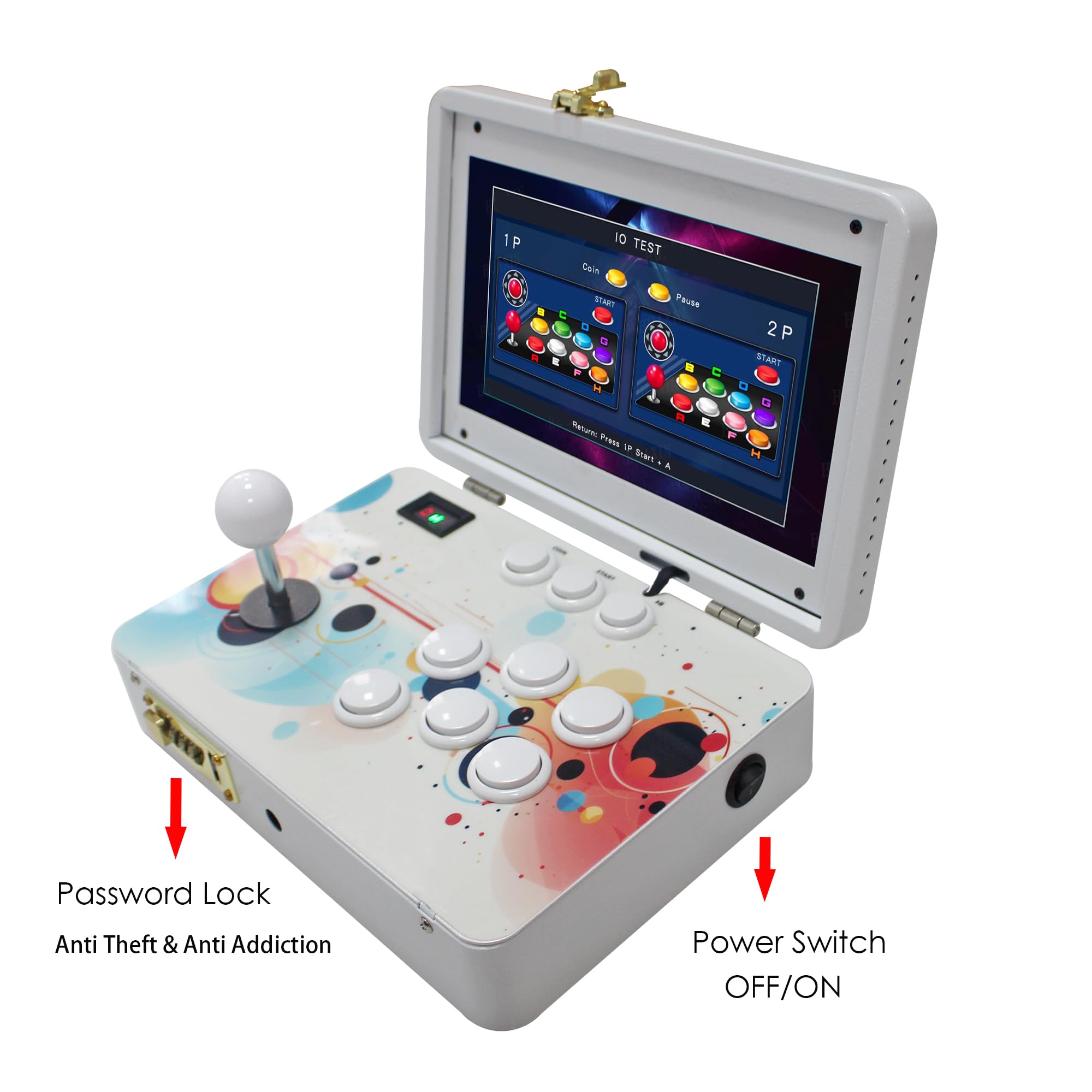 9800 en 1 Consola portátil de Juegos de Arcade de 10.1 Pulgadas, Pantalla HD de 25.7 cm, Doble Jugador, DX, máquina de Videojuegos Retro, búsqueda/Oculta/Pausa Juegos