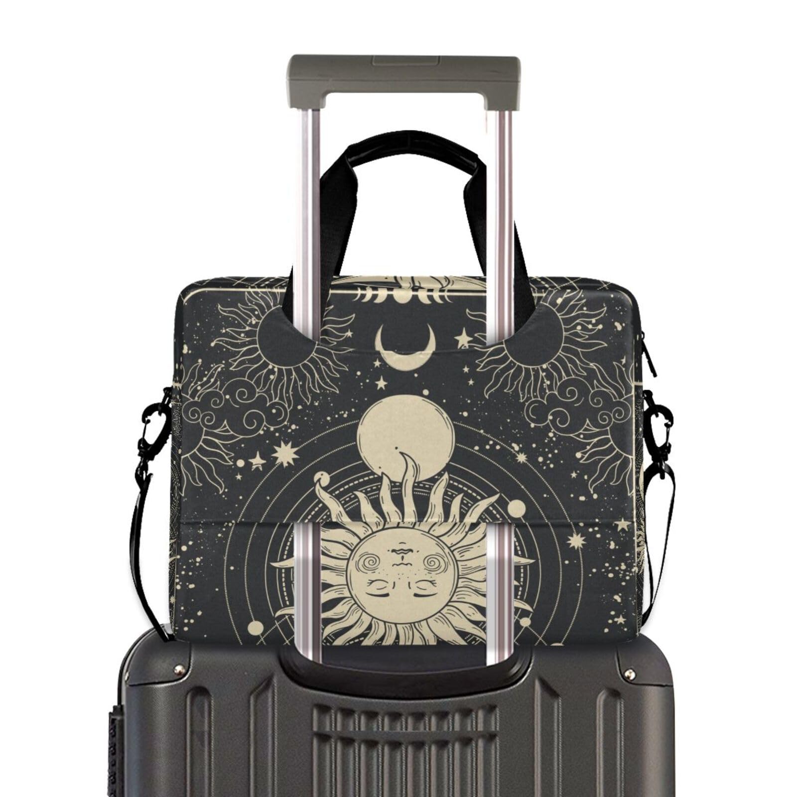 Goth Astrology Tarot Laptop Case 15.6 inch Computer Bag Waterproof Laptop Briefcase Laptop Bag for Women & Men