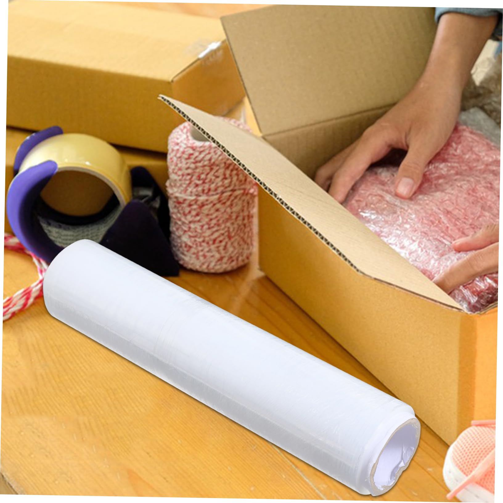 Rouleau de Film Plastique Étirable Industriel Transparent 45cm Hdpe