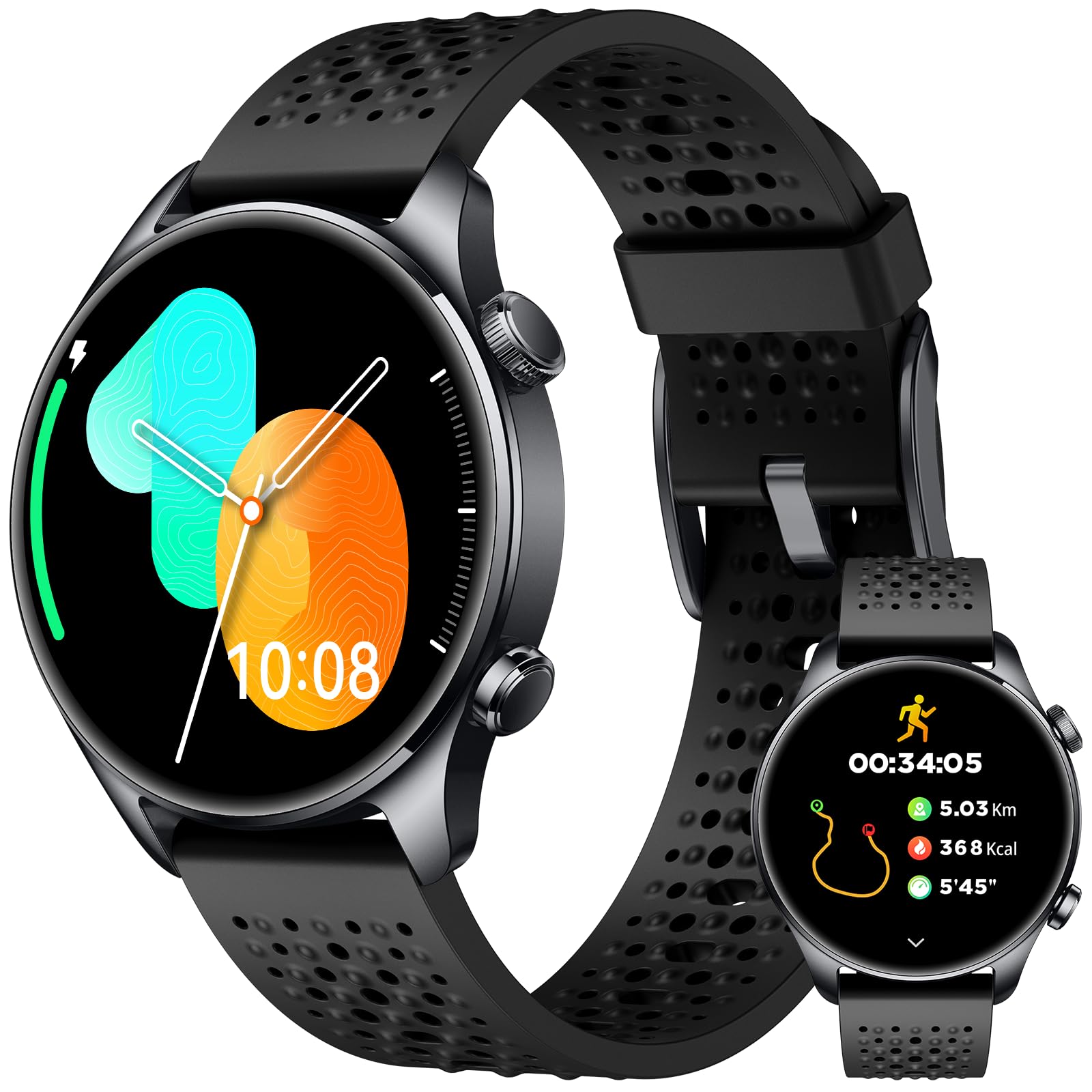 Photo 1 of Zolovip GPS Smart Watch for Men Women (Answer/Make Call), 1.43" AMOLED Round Display, Built-in GPS, 3ATM Waterproof, Heart Rate/Sleep/SpO2 Monitor, 100+ Sport Modes for Android iPhone Samsung
