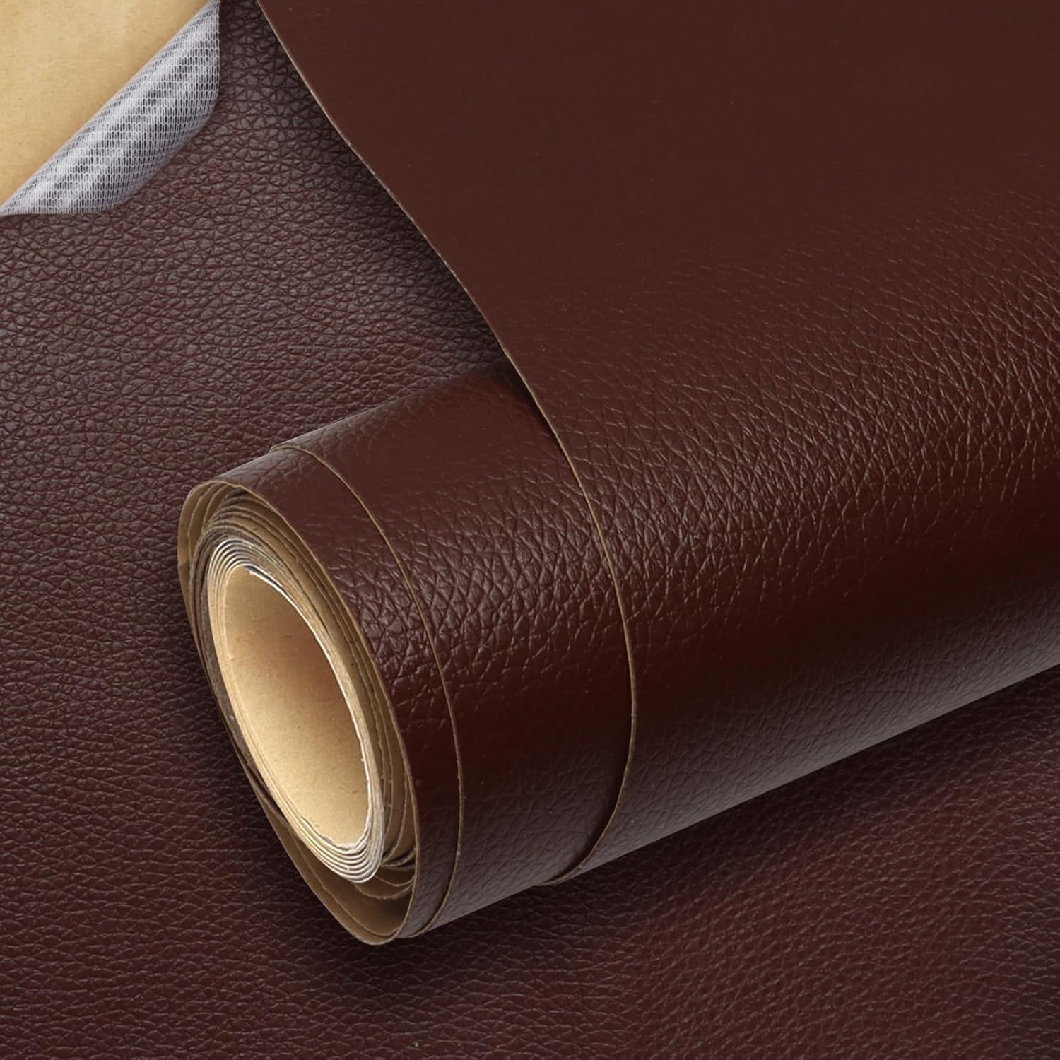 Parche autoadhesivo de piel sintética, parche de cuero autoadhesivo, banda de reparación de cuero PU de 100 * 300 cm para sofás, bolsos de mano, chaquetas, asientos de coche, muebles (marrón oscuro)