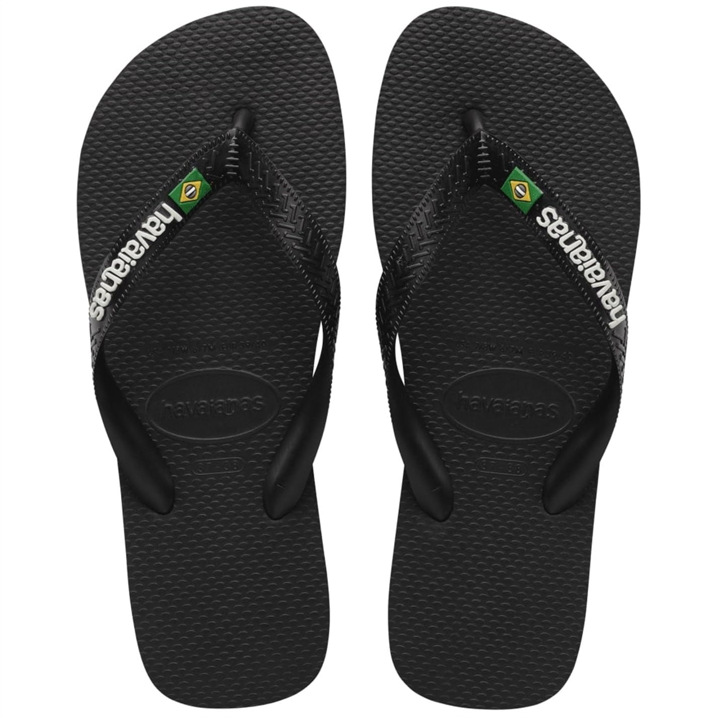 Havaianas Infradito Mare Brasil Logo Nero Unisex BRASIL 31/32 EUR 33/34