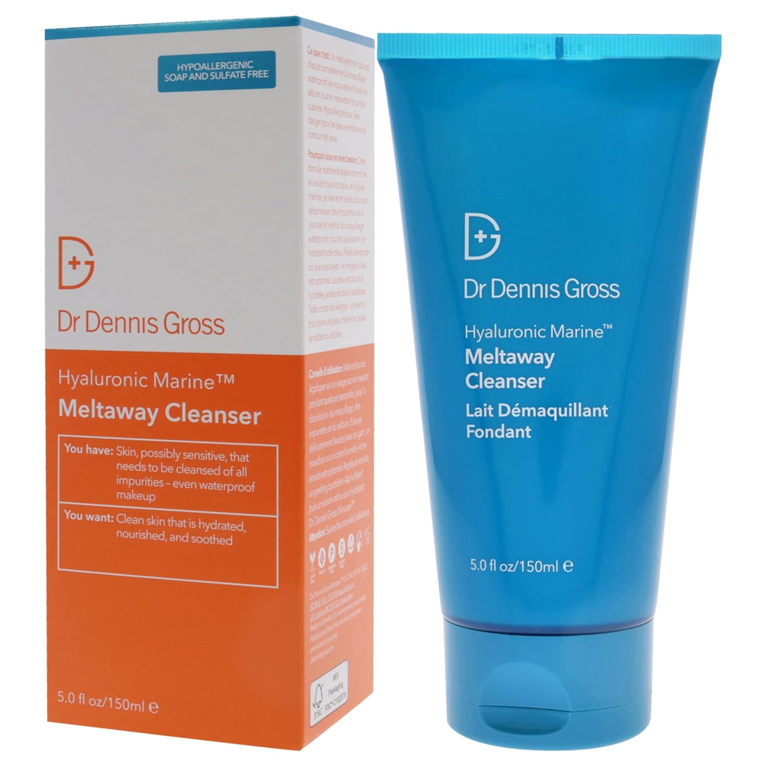 Dr Dennis Gross Hyaluronic Marine Meltaway Cleanser Cleanser Unisex 5 oz - Image 4