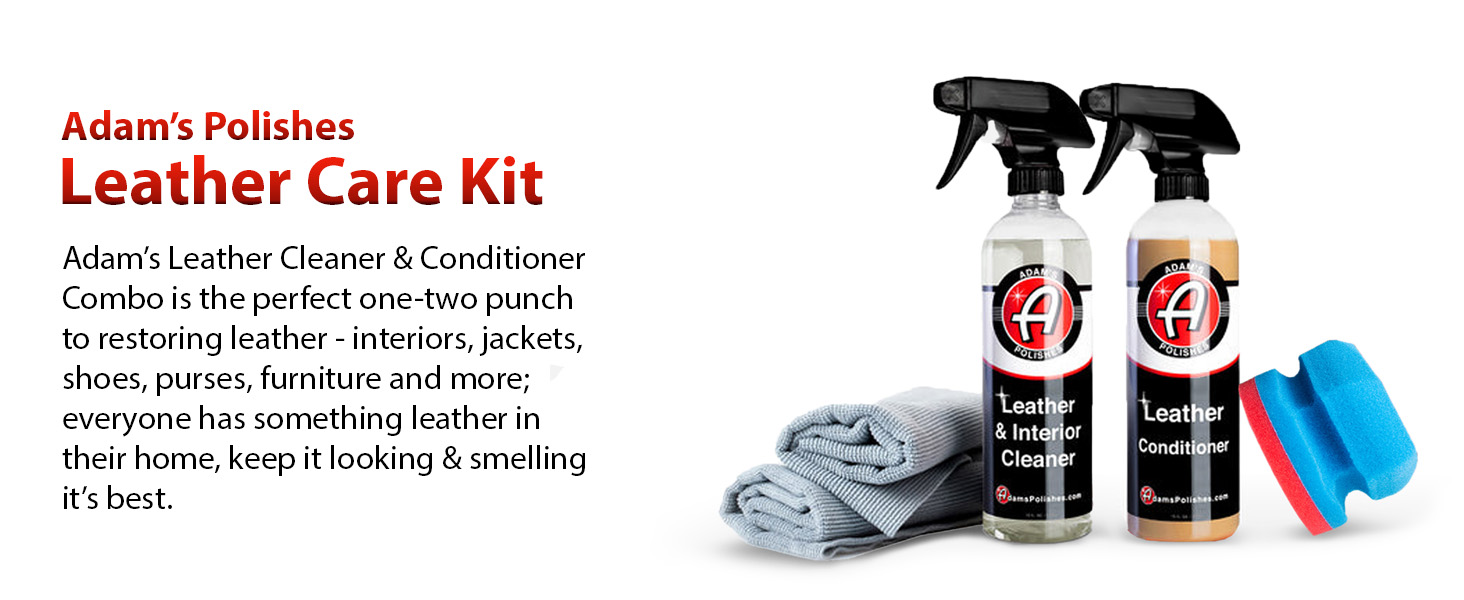 Amazon.com: Adam's Polishes Leather Care Kit - Leather Cleaner