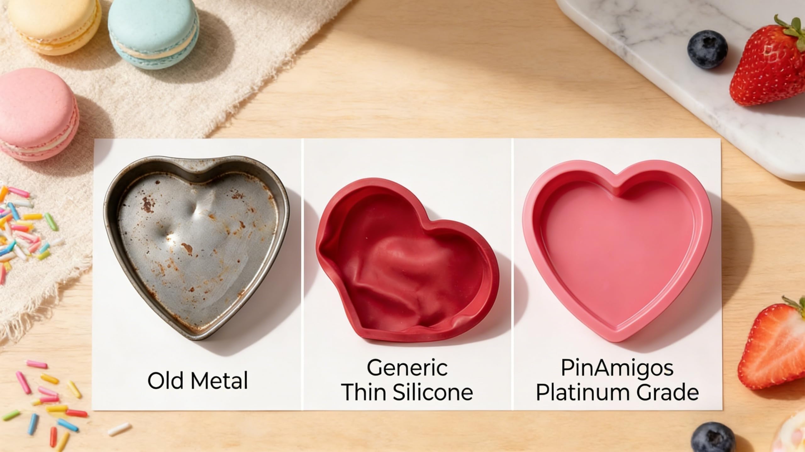 Molde de silicona antiadherente con forma de corazón, molde de silicona de grado alimenticio de 10 pulgadas, apto para horno y microondas, perfecto para hornear pasteles, pan, chocolate y tartas de