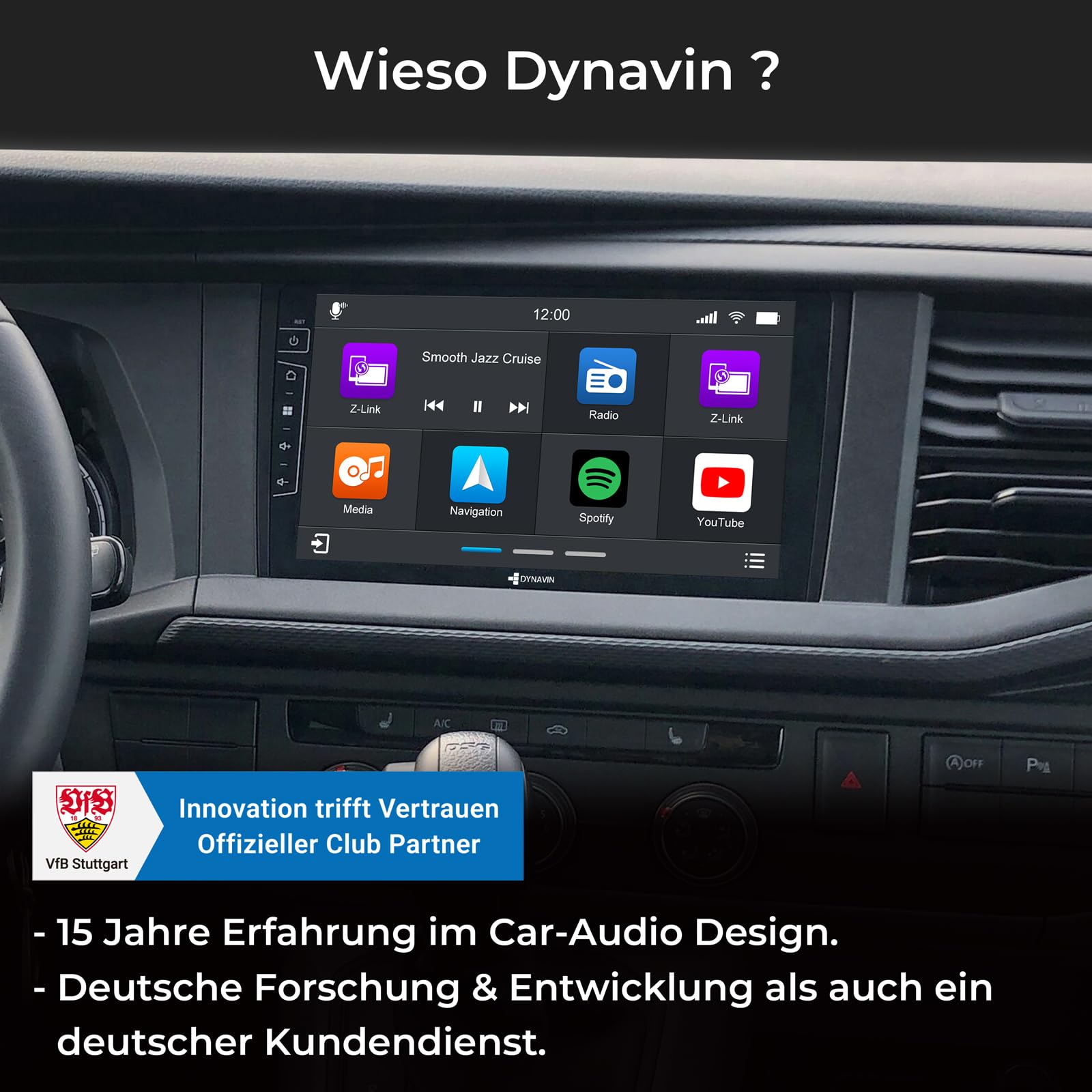 DYNAVIN Android Autoradio GPS pour VW T6.1 Polo Golf Sportsvan: 9 Pouces OEM Radio avec Wireless CarPlay et Android Auto | Head-up Display | Dab+ Radio: D9-333 Premium Flex