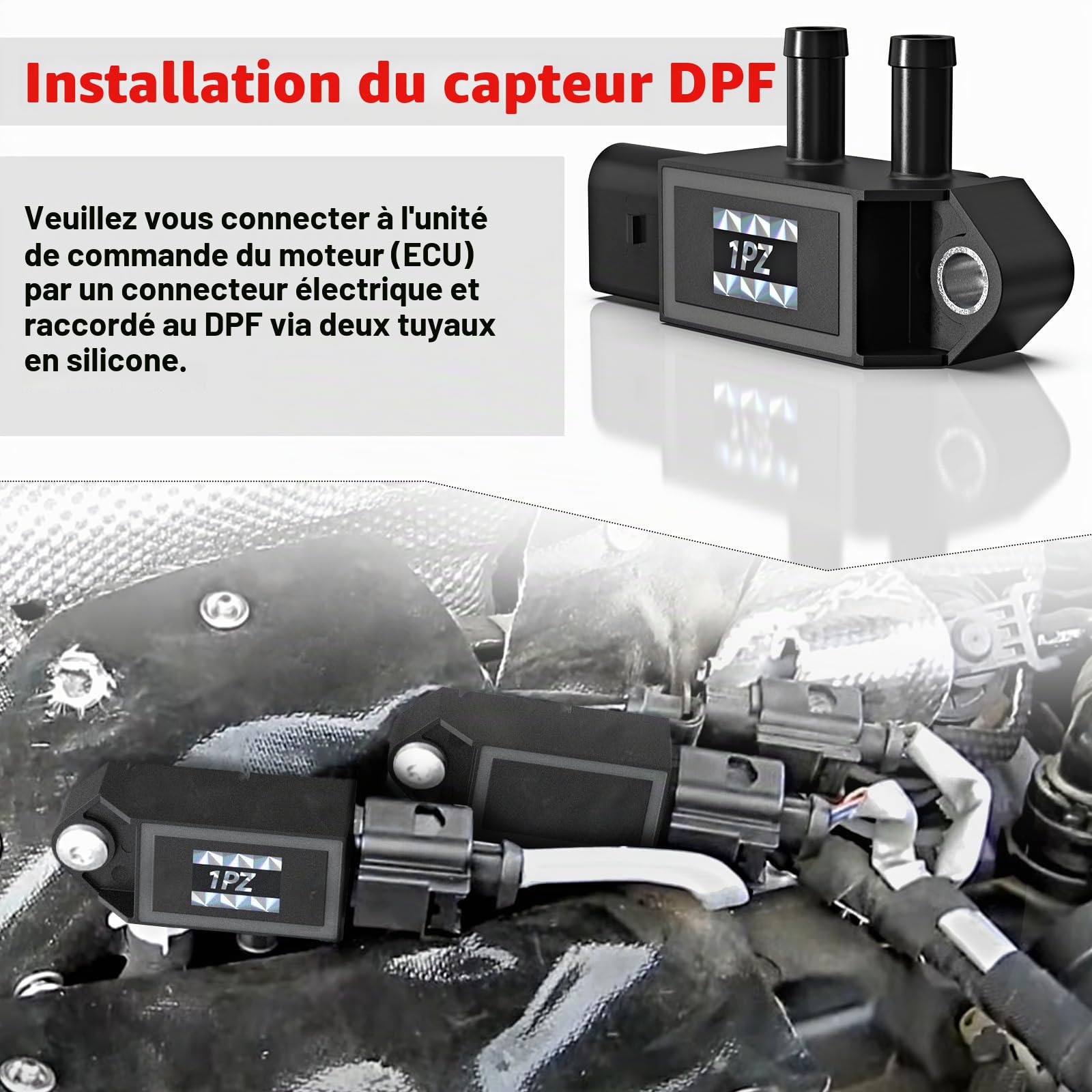 1PZ FR1-PR3 Capteur de pression 03L906051B 03L906051D 3N906051B Remplacement pour AUDI A3 A4 Volkswagen Golf VII SEAT Leon III Automobile