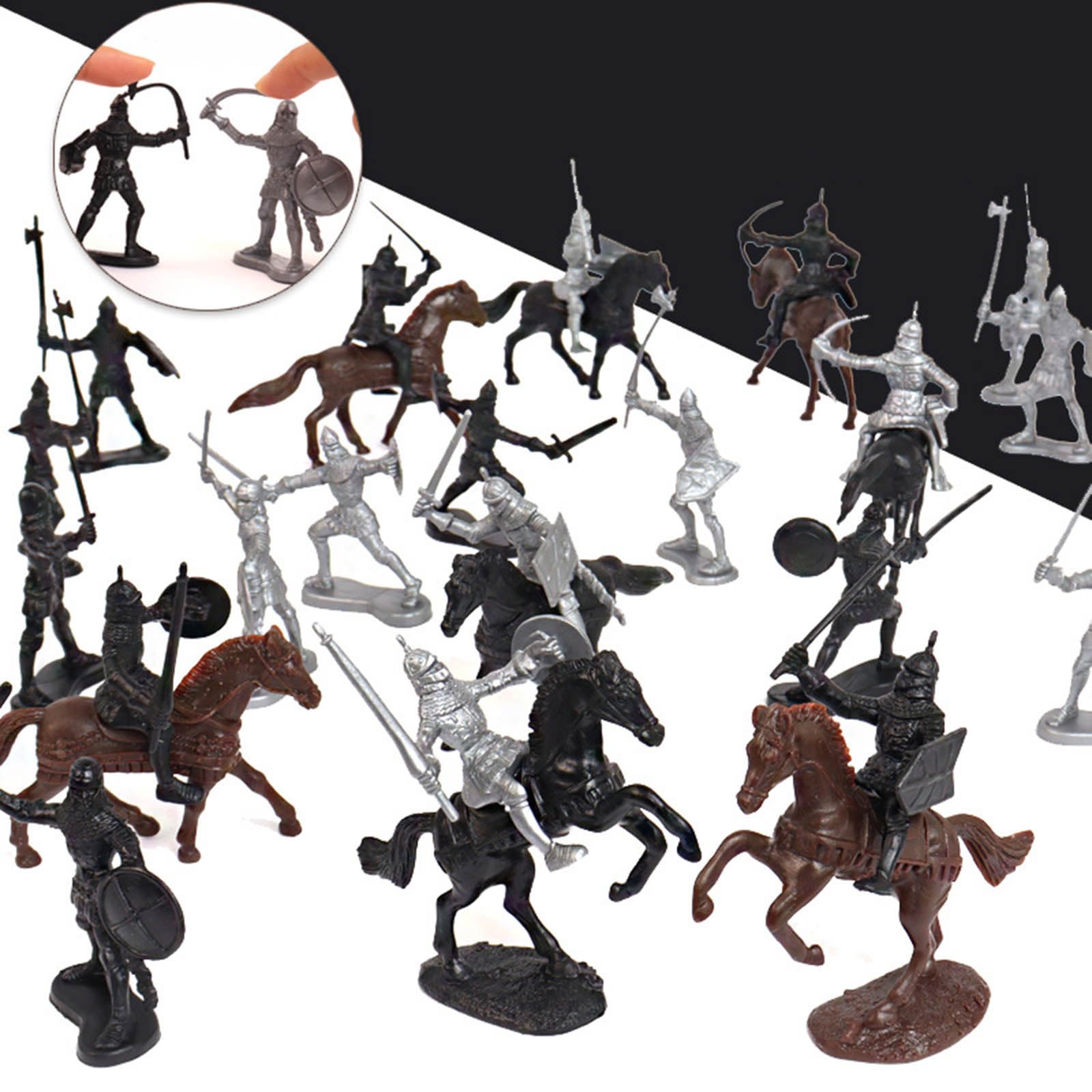 Amazon.co.jp: 中世騎士兵士馬の置物 フィギュアコレクション 耐摩耗性 