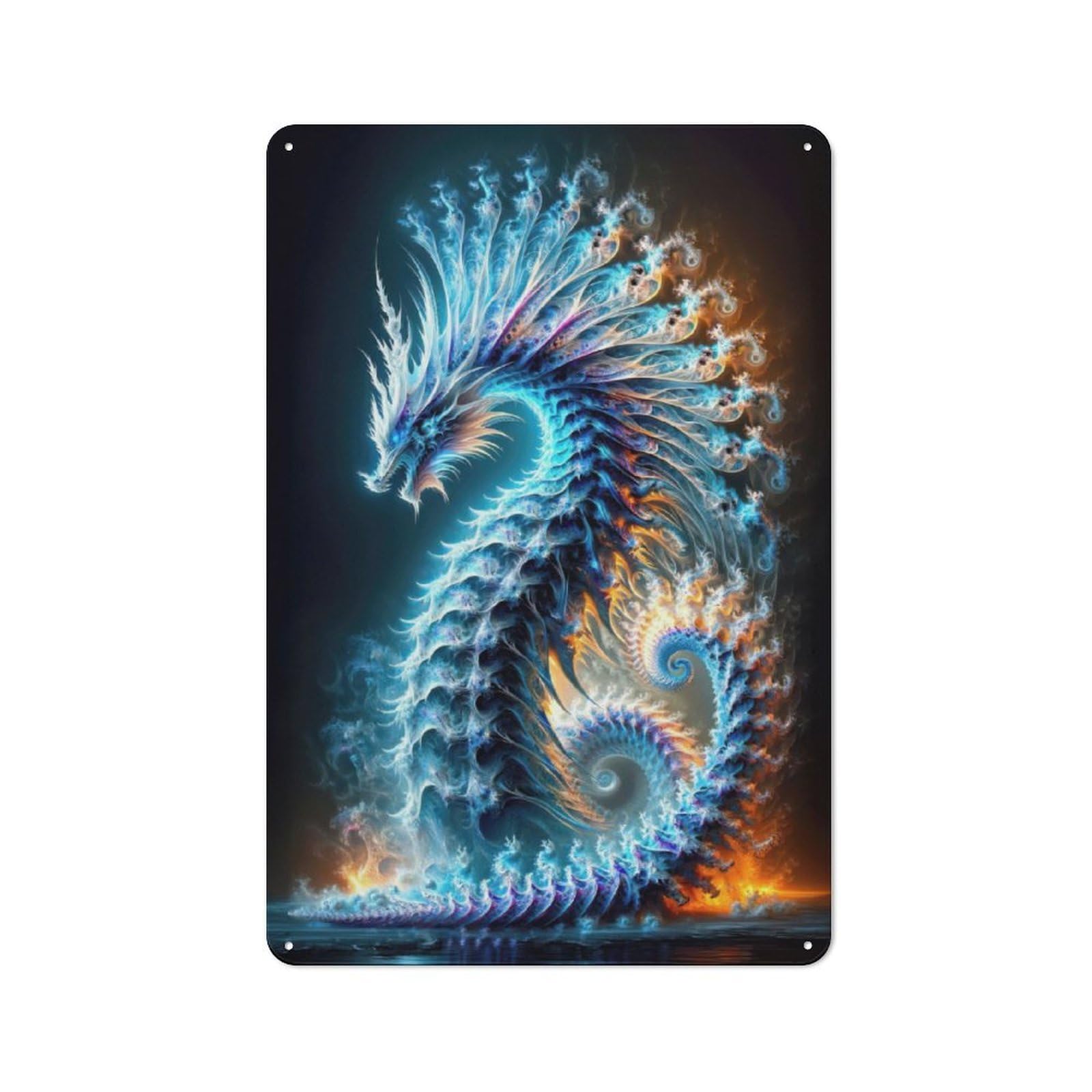 Junmoney The Quantum Seraph For Lounge Or Reading Corner, Rustic Tin Sign 30X20cm, For An Autumn Update To Lounge And Reading Corner