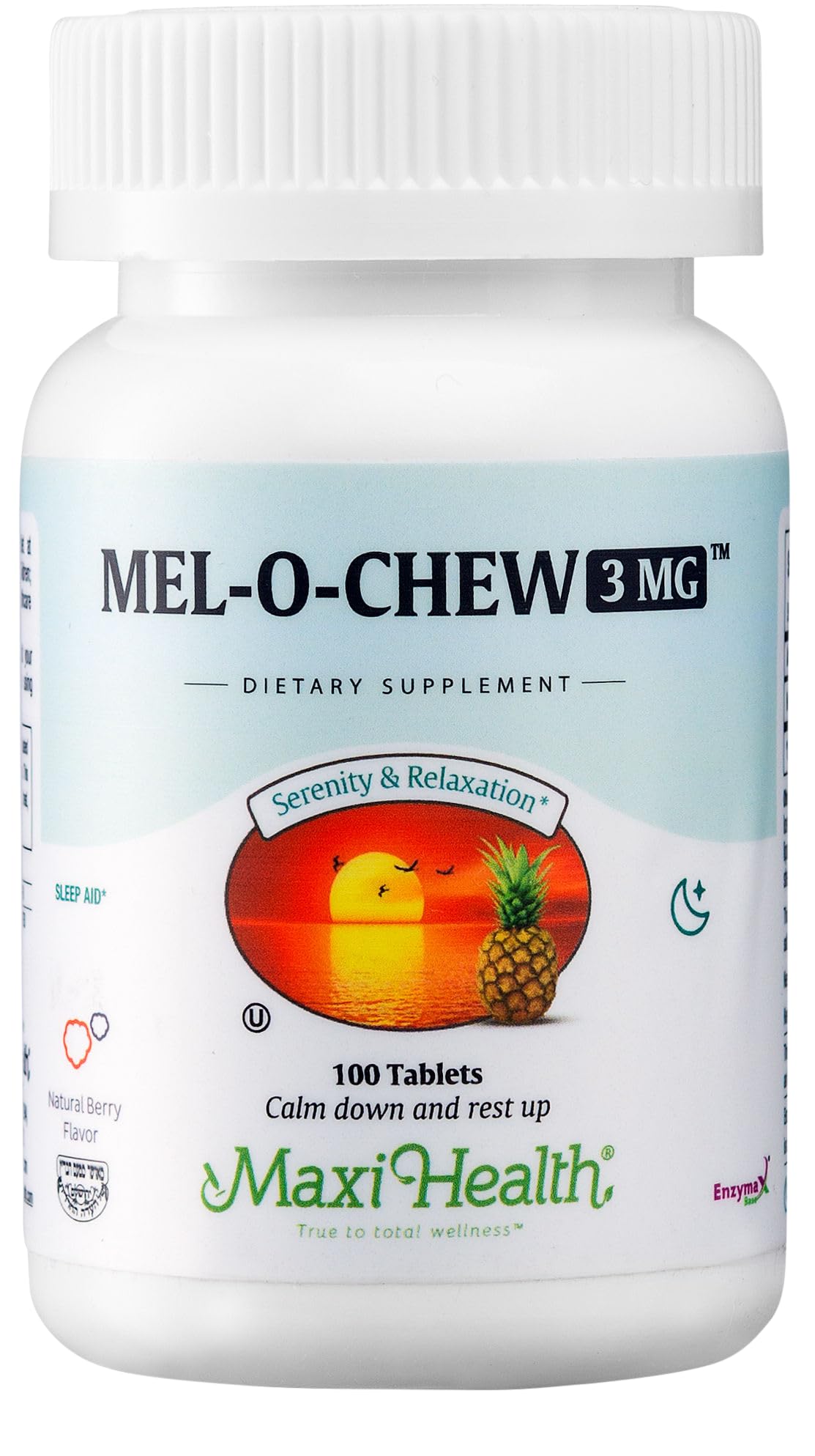 Maxi Health – Melatonin 3 mg for Adults & Teens – Help Support Natural Sleep with Adult & Kids Melatonin – Non-Habit Forming Kosher Sleep Support Kosher (100 Units)