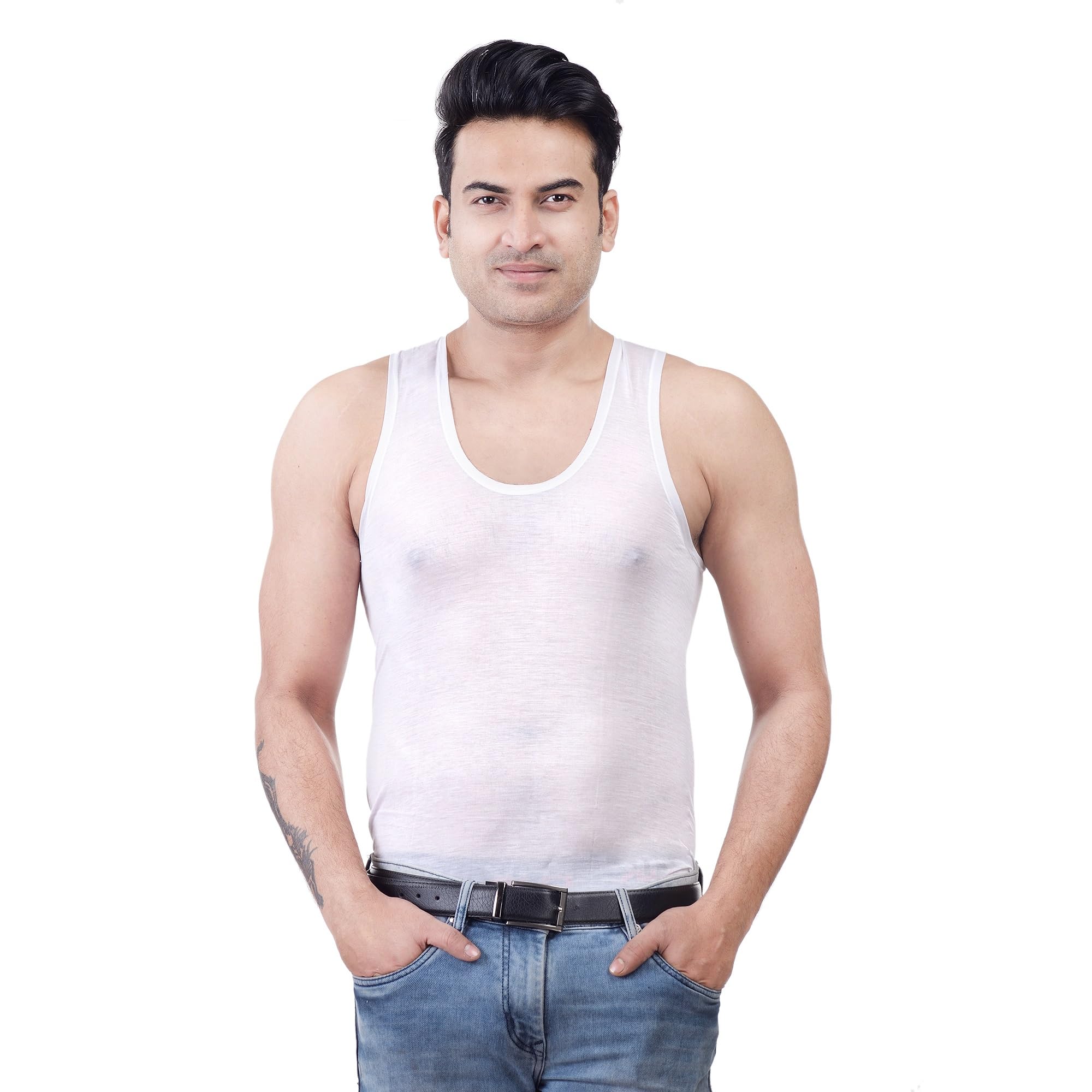 madan Feather Touche Men's Cotton Sleeveless Vest-picture-51