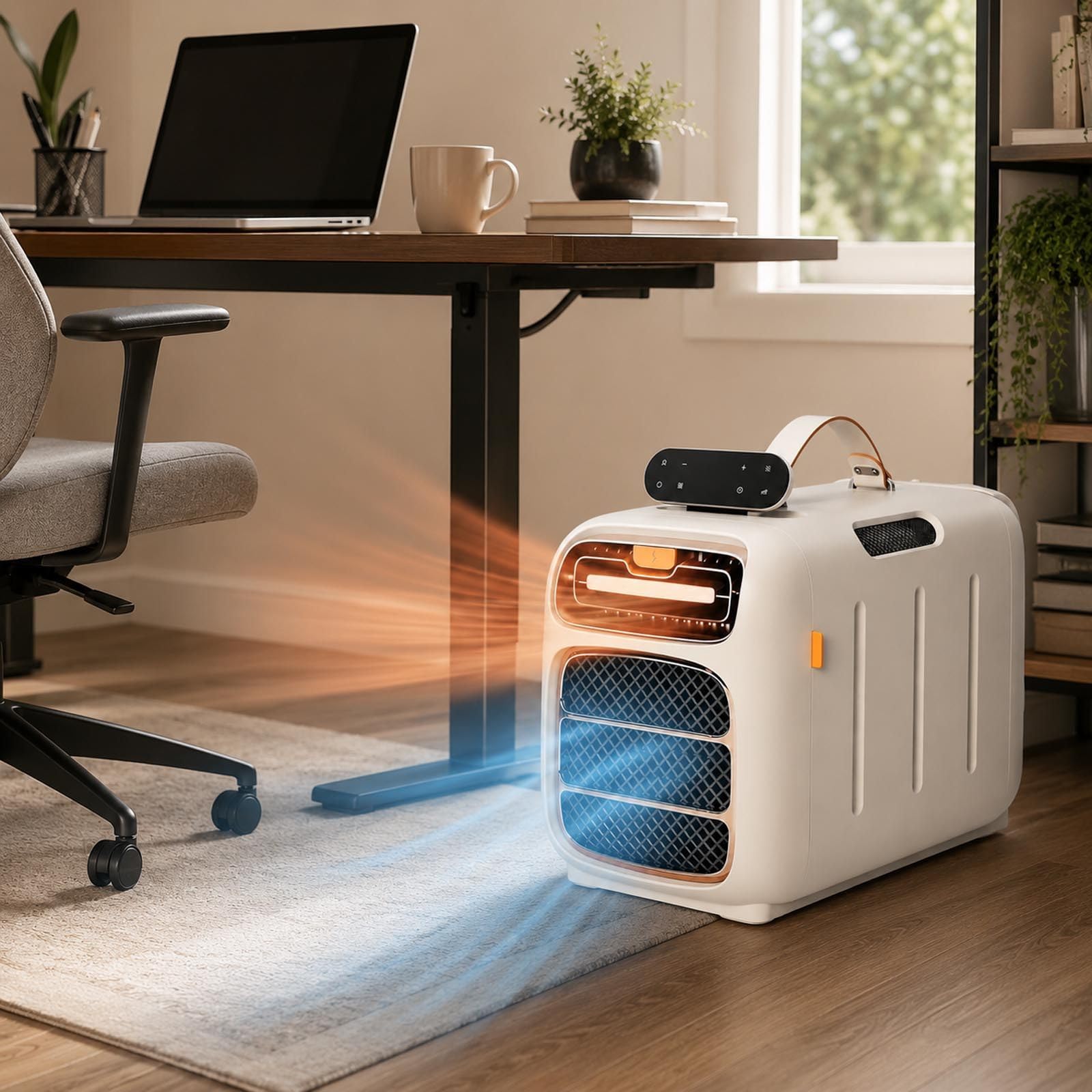 lealovengzh Portable AC Heater, Quiet Camping Air Conditioner