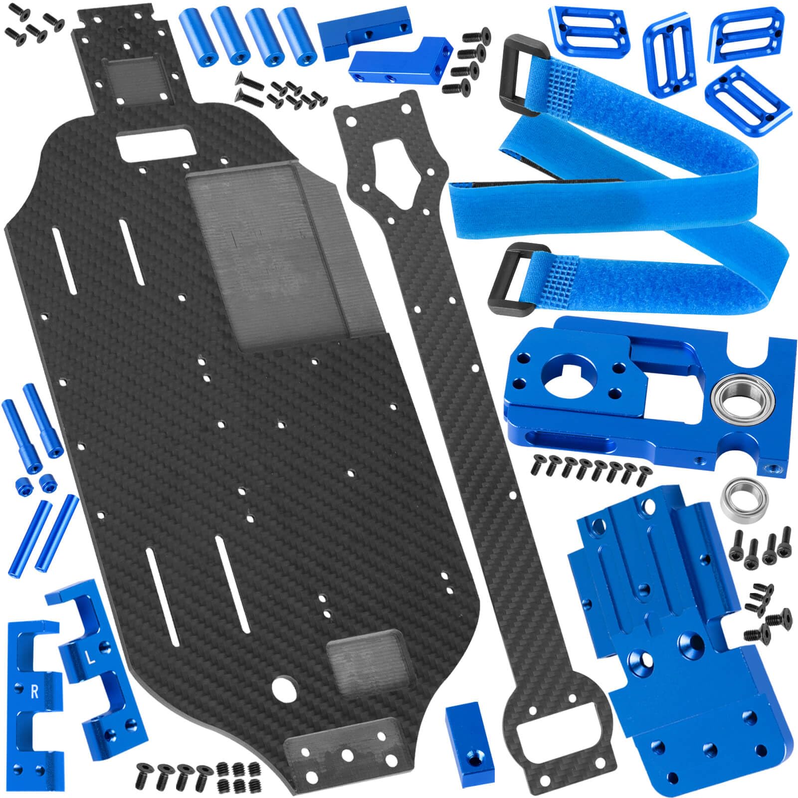 Amazon.com: BRCatWPark Carbon Fibre Chassis Upgrades Part for 1/10