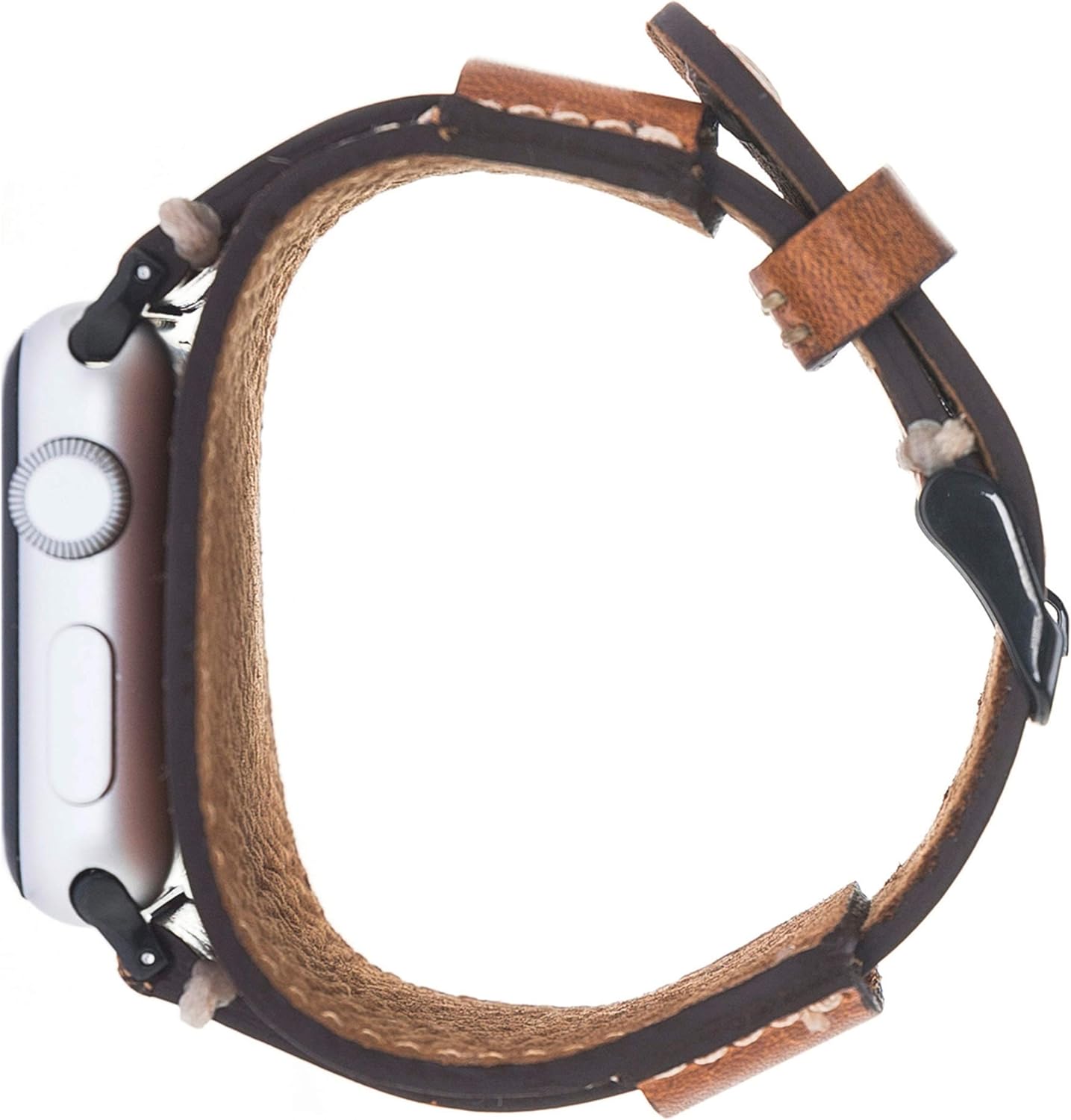 VENOULT Genuine Leather Cuff Band fits Apple Watch Band 49mm - 38mm for Watch Series 11-1, Man or Women 45mm, 44mm, 41mm, 40mm, Full Grain Bull Strap, HANDMADE