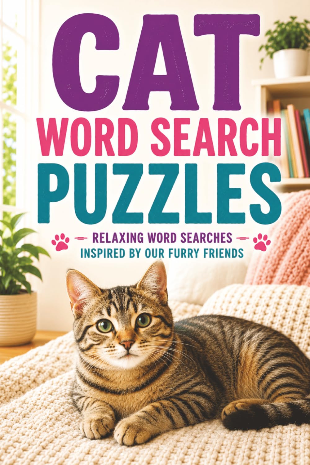 Cat Word Search Puzzles: A Cozy Word Search Book for Cat Lovers - 60 Relaxing Puzzles to Unwind, De-Stress, and Celebrate Feline Friends