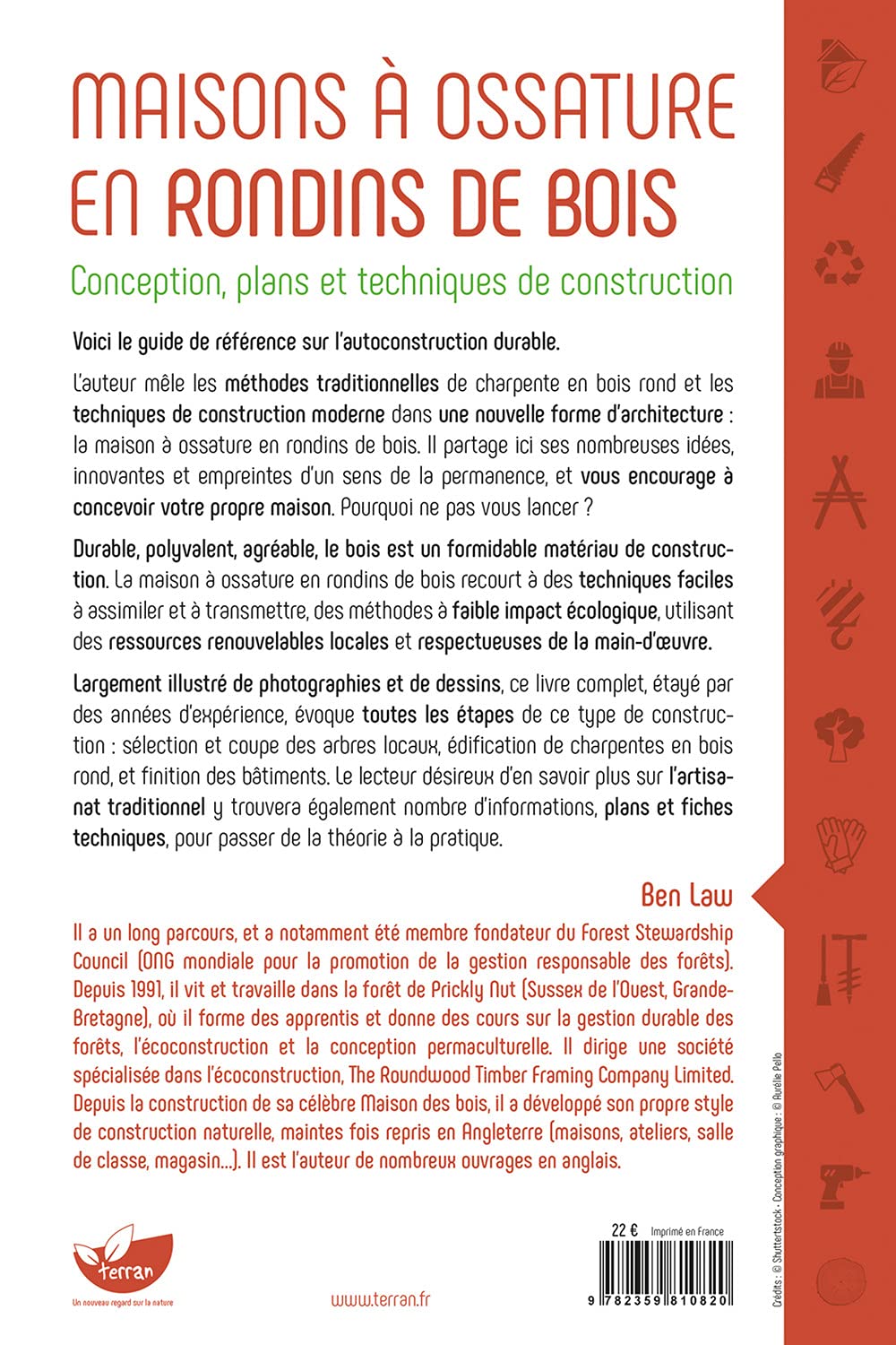 Maisons à ossature en rondins de bois - Conception, plans et techniques de construction