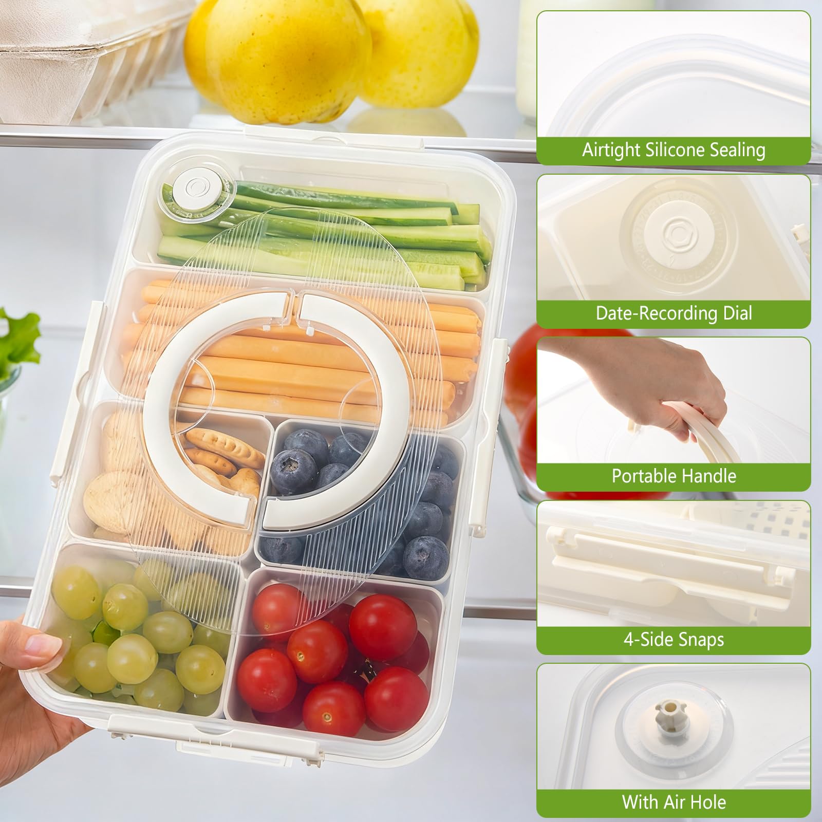 YBCPACK Scatola di plastica dello spuntino dei pp con il coperchio e la