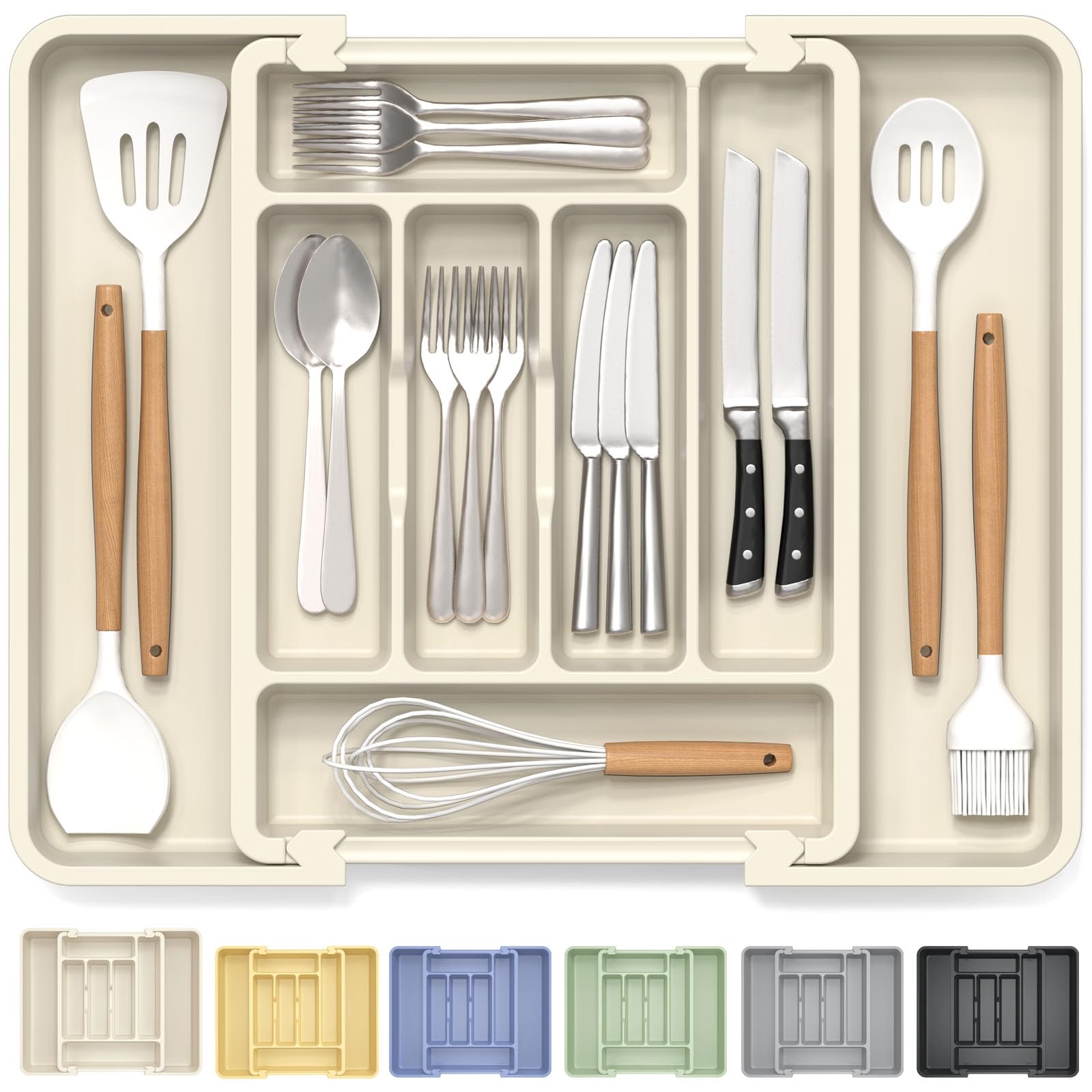 Caperci Large Silverware Organizer Tray
