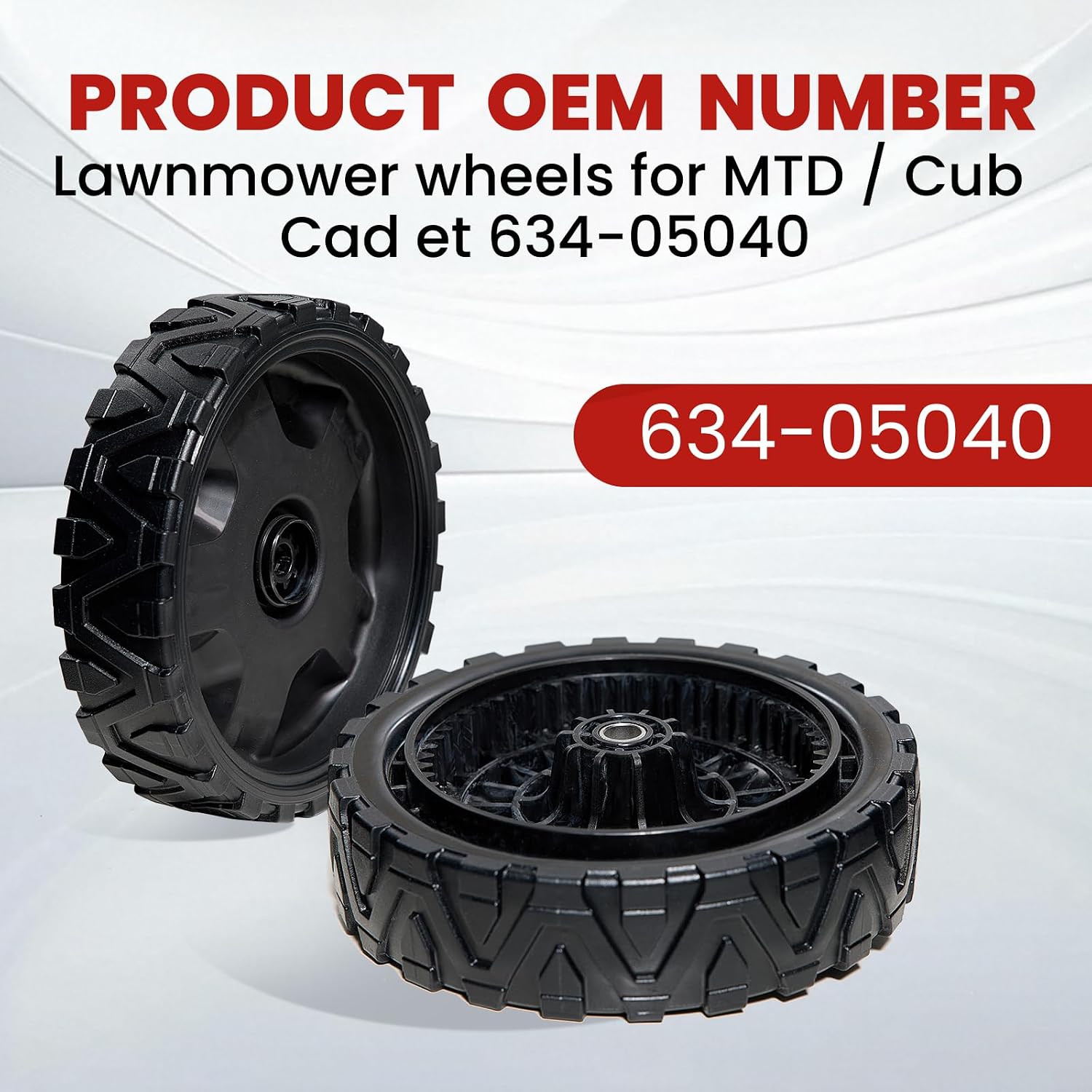 634-05040 Lawn Mower Wheels 8" for Cub Cadet MTD Columbia Brute SC300HW SC300 SC300IP SC300E SC700 Lawn Mowers Craftsma n Walk-Behind Mower, 2 Pack