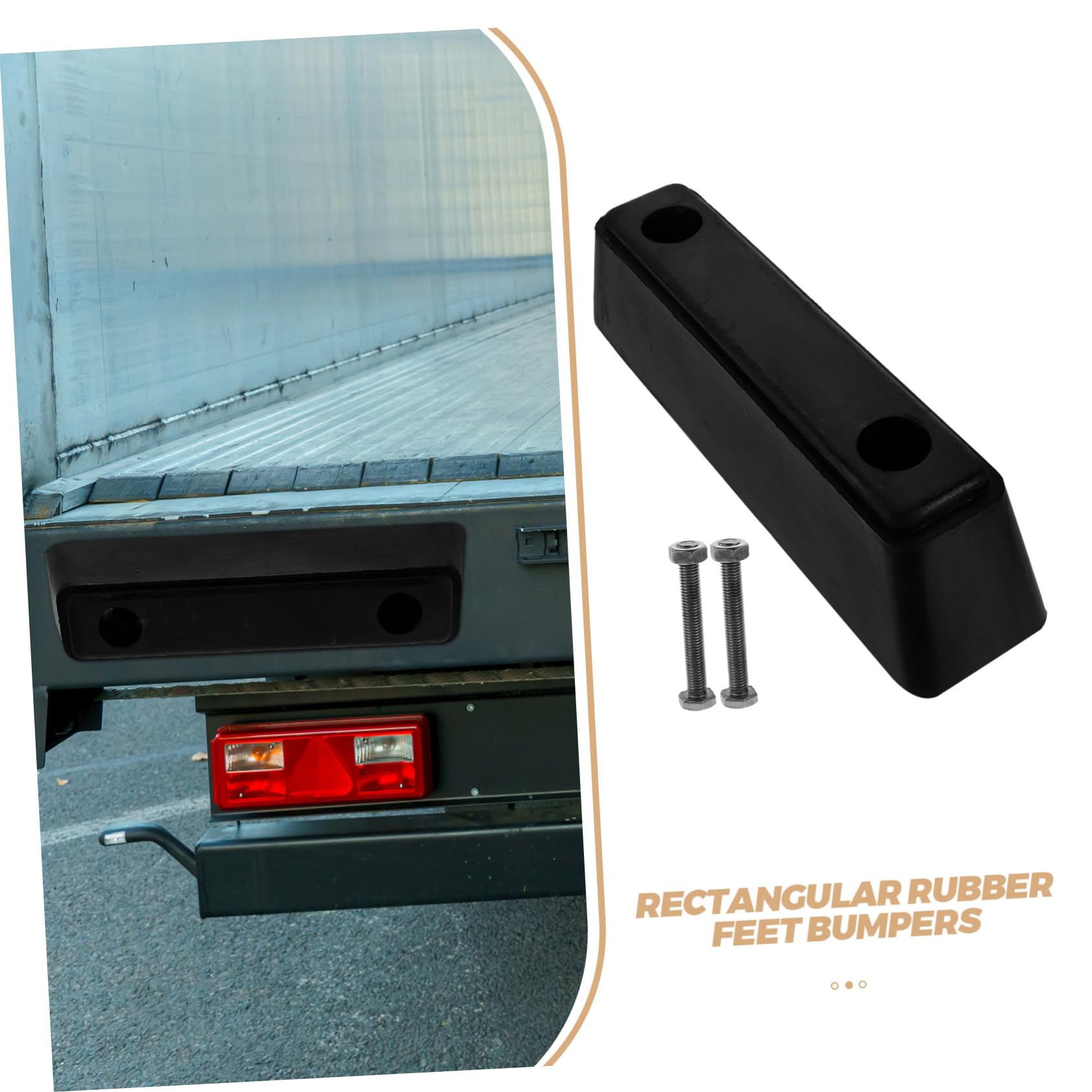 Butoir en Caoutchouc Renforcé pour Camion et Remorque, Noir