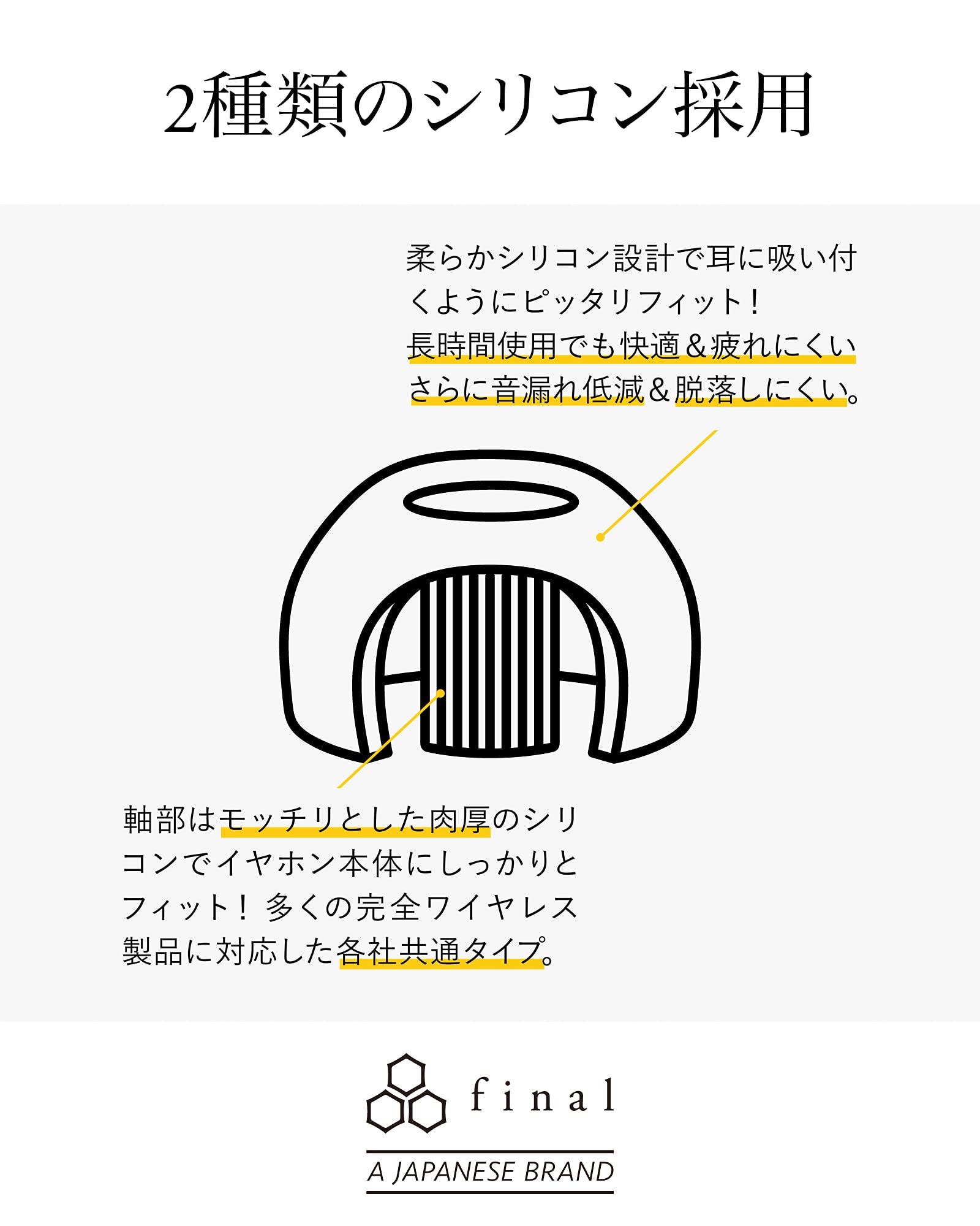TWS 専用 Amazon.co.jp: final (ファイナル) TWSイヤホン用イヤーピース