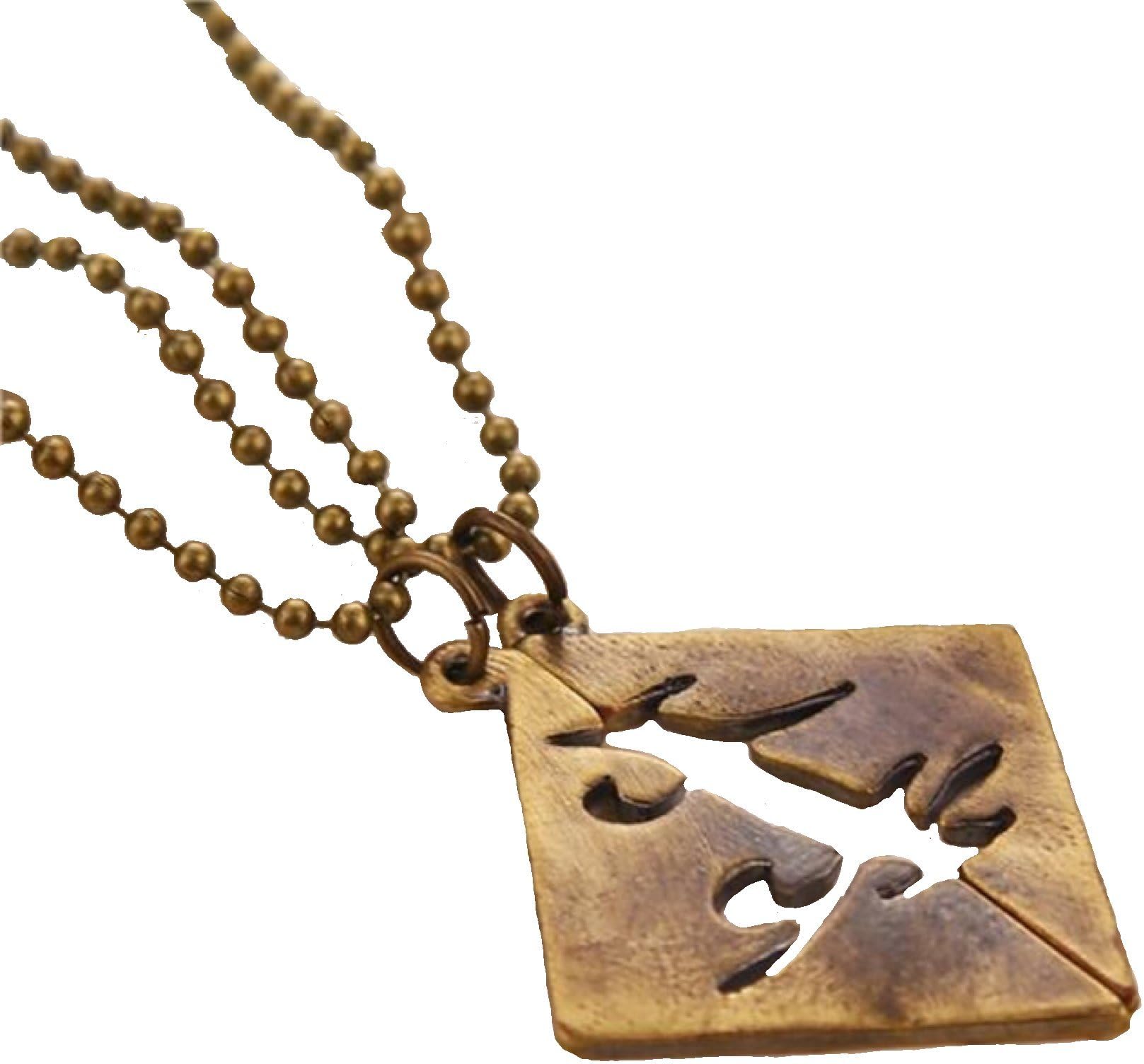 The Mortal Instruments Dark Bronze Parabatai Shadowhunter Rune Pendant Necklace Set of 2