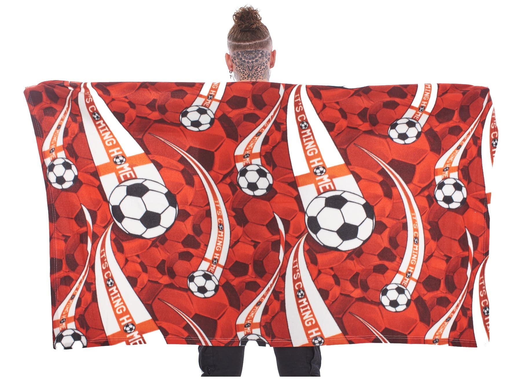 Its Coming Home Fleece Blanket Bed Throw, Its Coming Home Flag Design, Single Fleece Blanket - Image 3