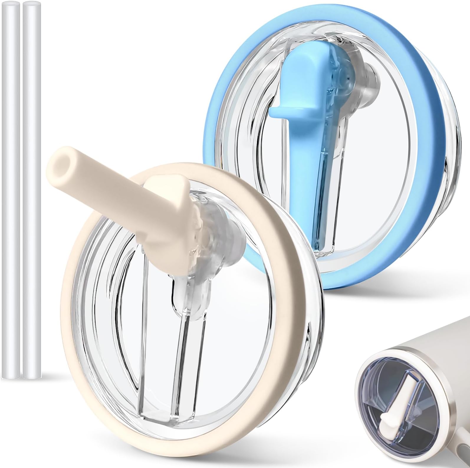 Amazon.com | 2 Pack Flip Straw Leak Proof Lid for Stanley 40 oz Tumbler Quencher - 40oz Reusable