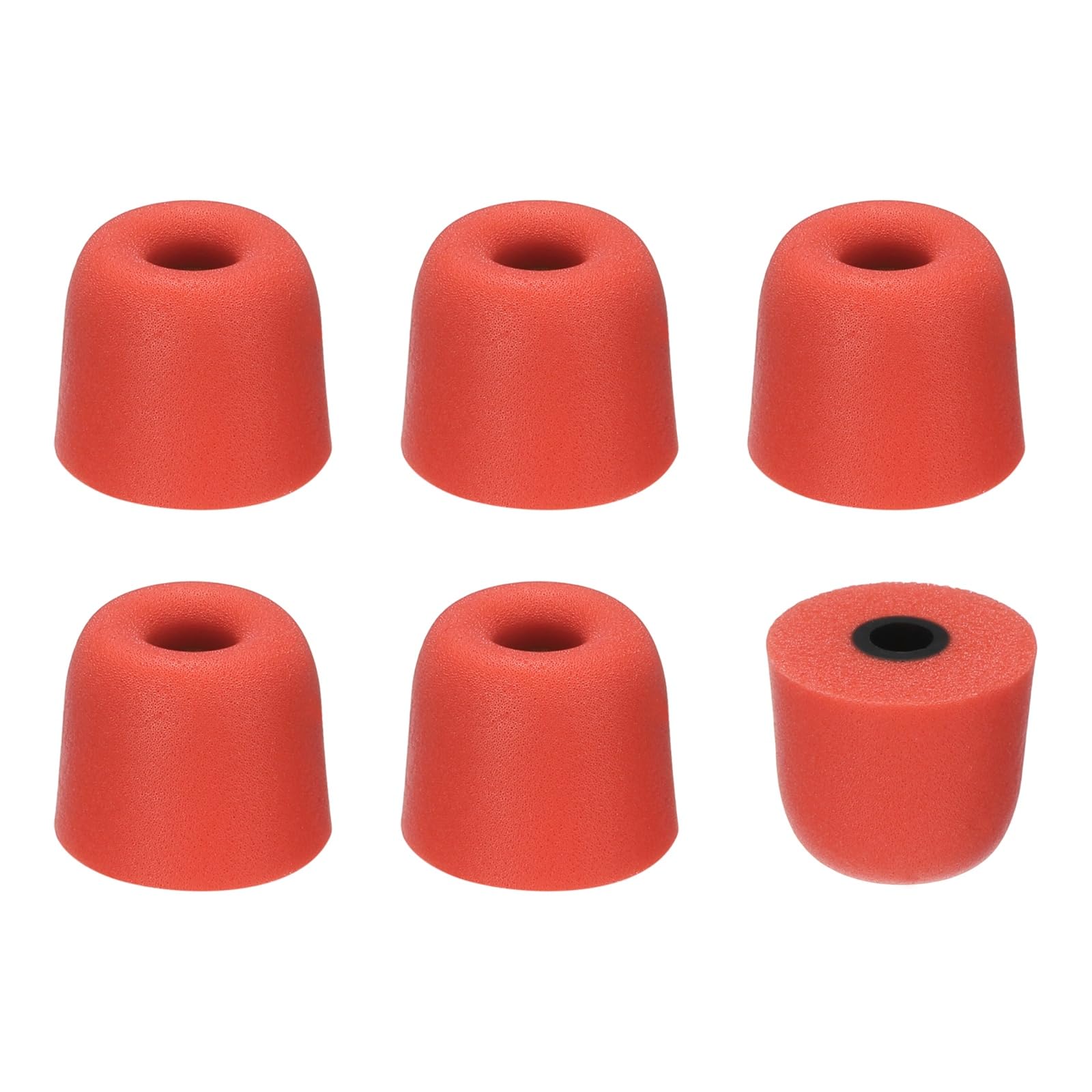 Nexarelle Memory Foam Earbud Tips (3mm/0.12"), 6Pcs / 3Pairs - Medium Ear Bud Replacement Tips Noise Isolation, Ultimate Comfort Secure Fit Buds for Earphones Earplugs, Red