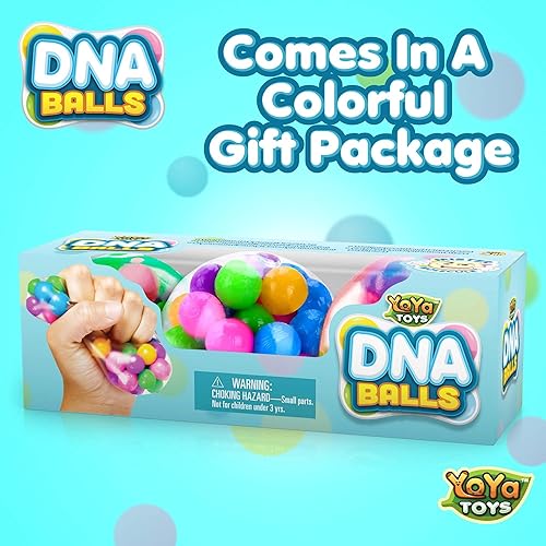 Miniatura 2 de YoYa Toys Bolas de ADN – Pelota antiestrés de juguete antiestrés – Colorido suave – Herramienta de estimulación mental, claridad y enfoque –