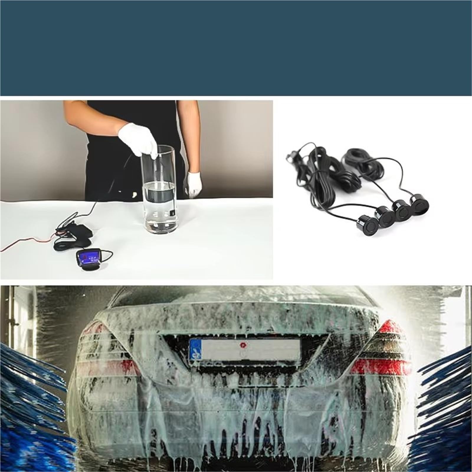 Parking Alerta Kit Sensor Estacionamiento Para Automóvil Zumbador 4 Sensores 22 Mm Radar Marcha Atrás Alerta Sonora Control Distancia Monitores Para Punto Ciego