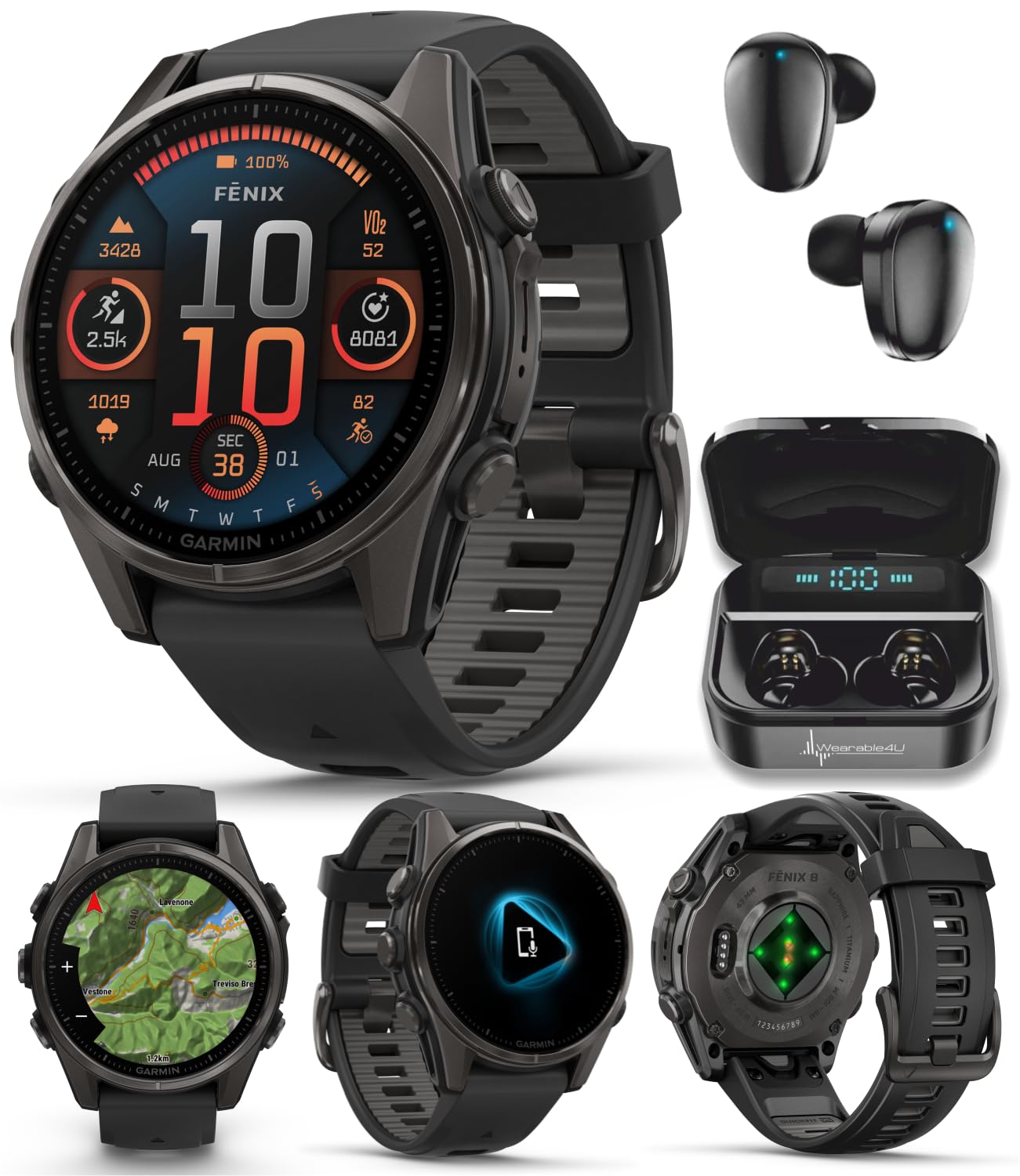 Wearable4u Garmin Fenix 43 Mm Sapphire Amoled Multisport Gps