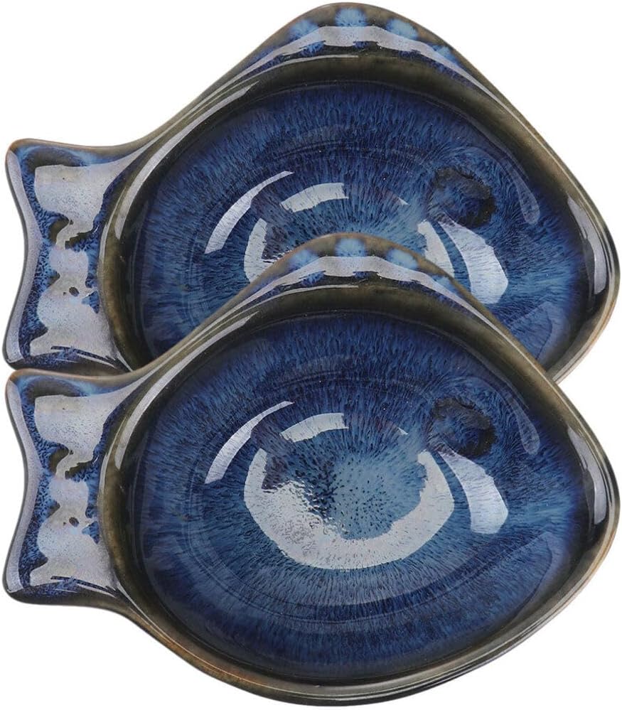 DOITOOL 2-piece Mini Sauce Holder Ceramic Condiment Dish Set for Small Sauce Bowl Seasoning Dishes for Sweet and Sour Mustard