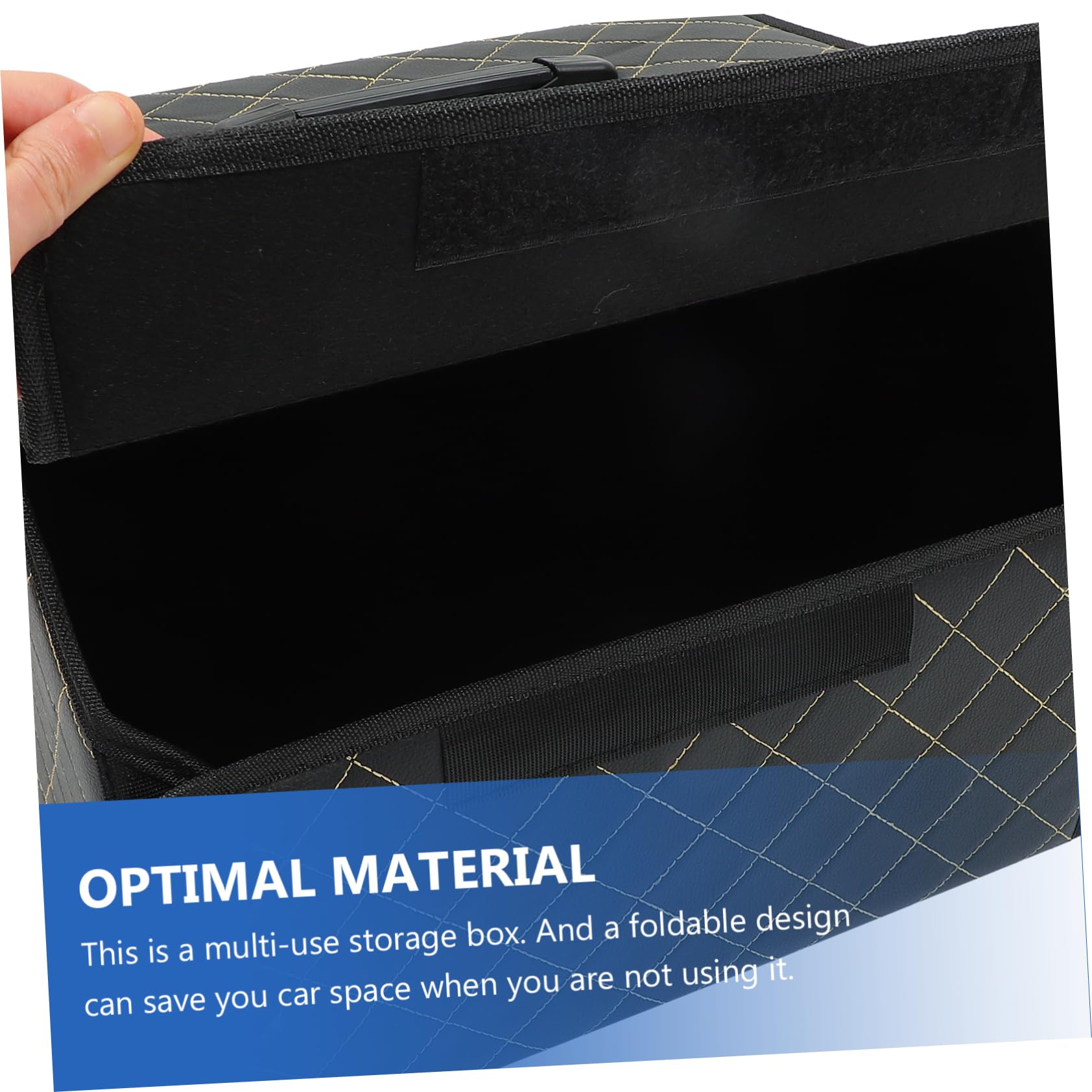 PRETYZOOM Caja de Almacenamiento para Coche Organizador Plegable de Cuero para Maletero de Coche para Viajes y Organización de Maletero