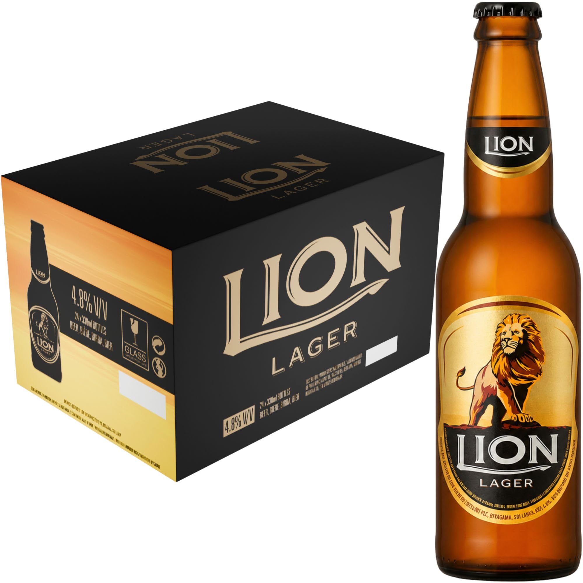Amazon.co.jp: ライオン(Lion Beer) ラガー 瓶 [ スリランカ 330mlx24
