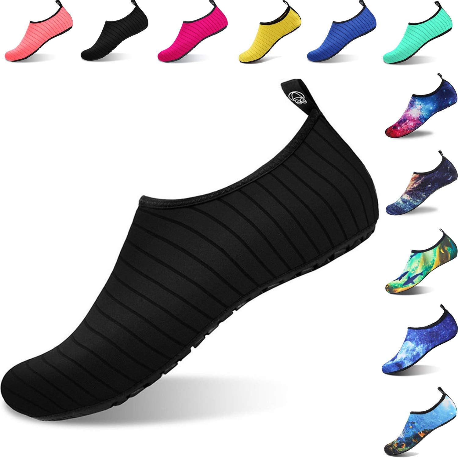 Water Shoes Kids Beach Shoes Aqua Shoes Mens Womens Beach Surf Diving Swim Barefoot Shoes Quick Drying Lightweight Durable Rubber Sole