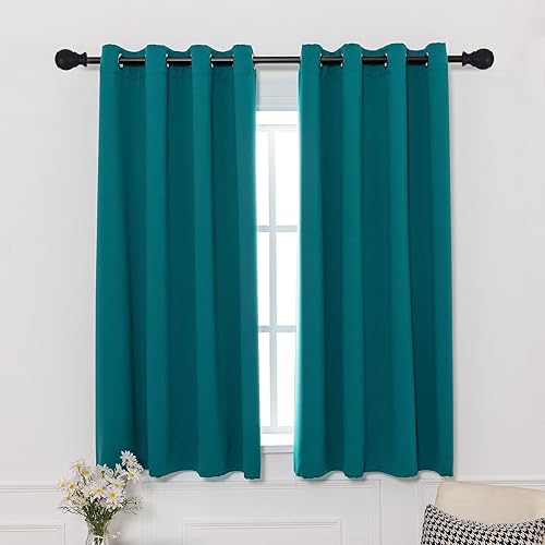 Miniatura 18 de Pickluc Cortina opaca para dormitorio, bloqueo de luz, aislamiento de calor, reducción de ruido, tela más gruesa, extra plegable, 2 paneles, 42