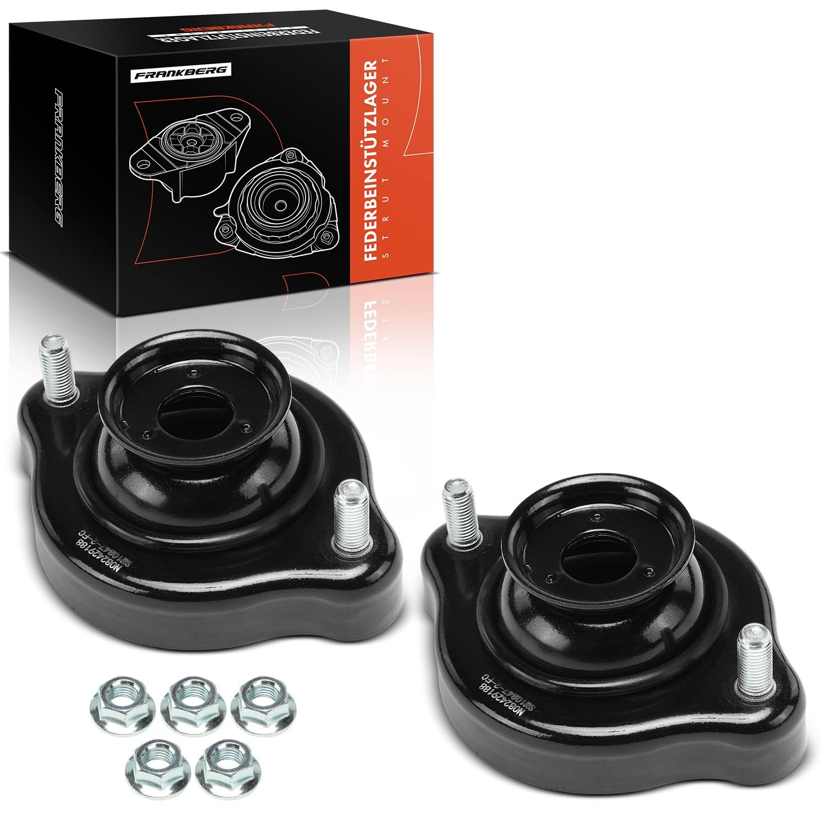 Frankberg 2x Cuscinetti di supporto ammortizzatore Posteriore Link Destra Compatibile con ASX GAW Outlander I CUW Outlander II CWW S40 I 644 Lancer VII VIII CSA CTA V40 Station Wagon 30818111